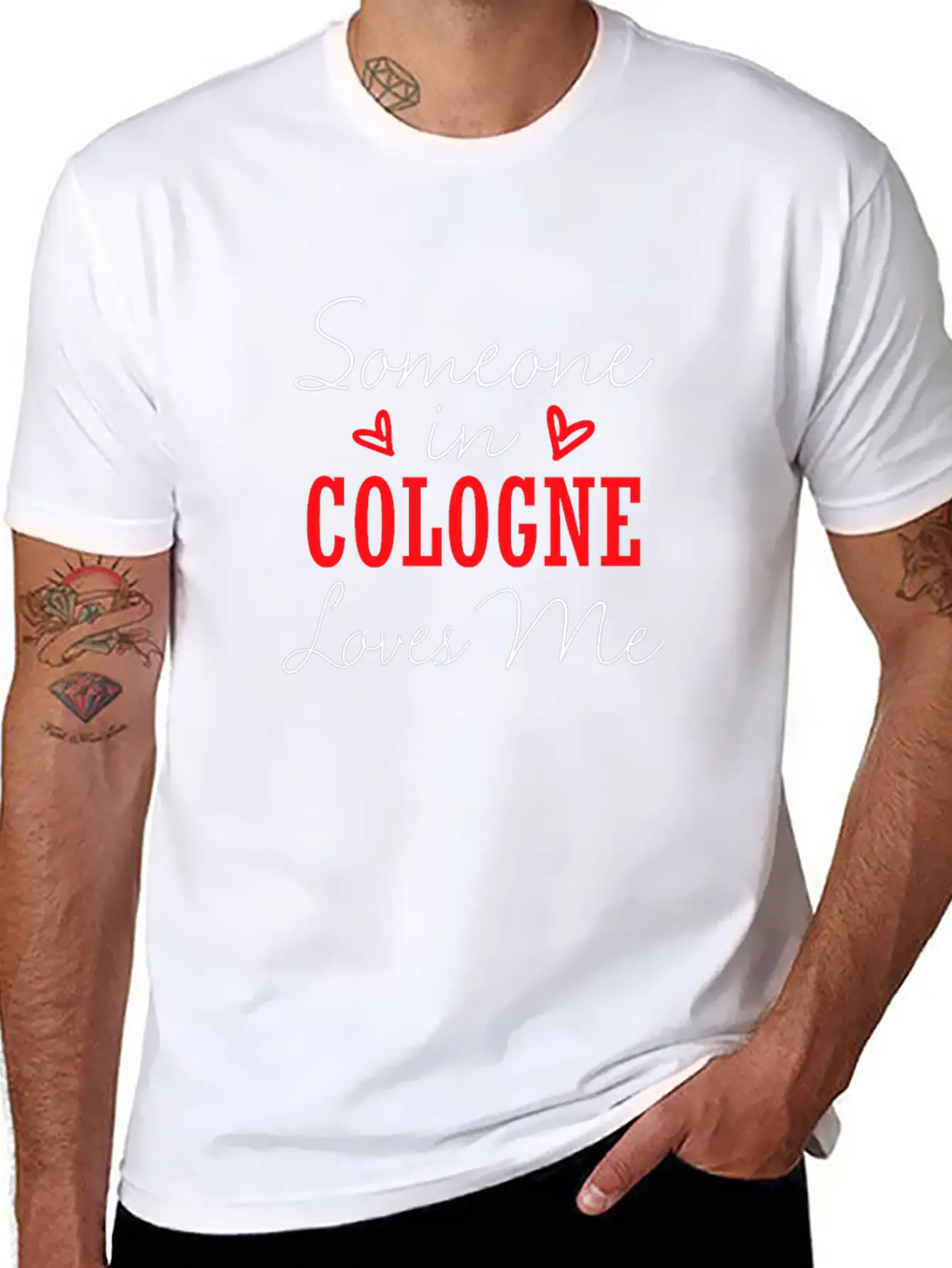 Someone In Cologne Loves Me Relationship Couple Ge Unisex Casual T-Shirt – Clean Design For Daily Comfort