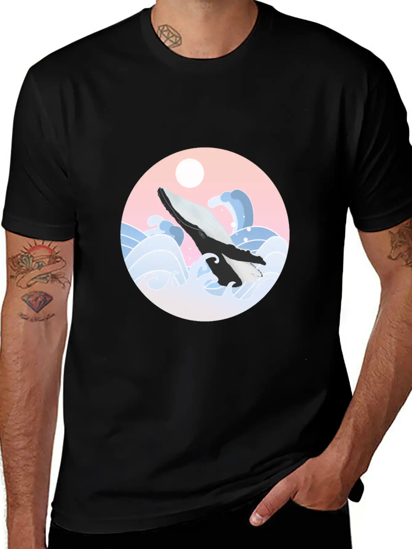 Song Of Whale Comfortable Minimalist Graphic Tee – Summer Style Essential