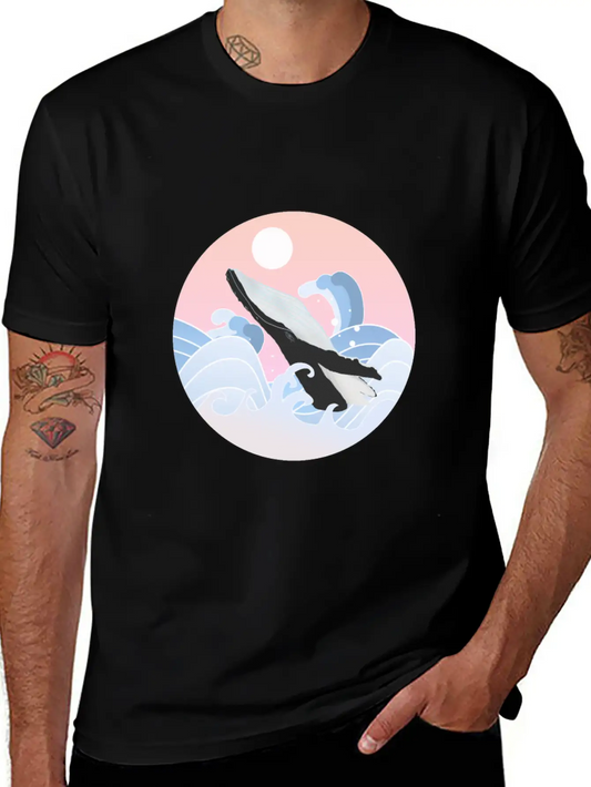 Song Of Whale Comfortable Minimalist Graphic Tee – Summer Style Essential