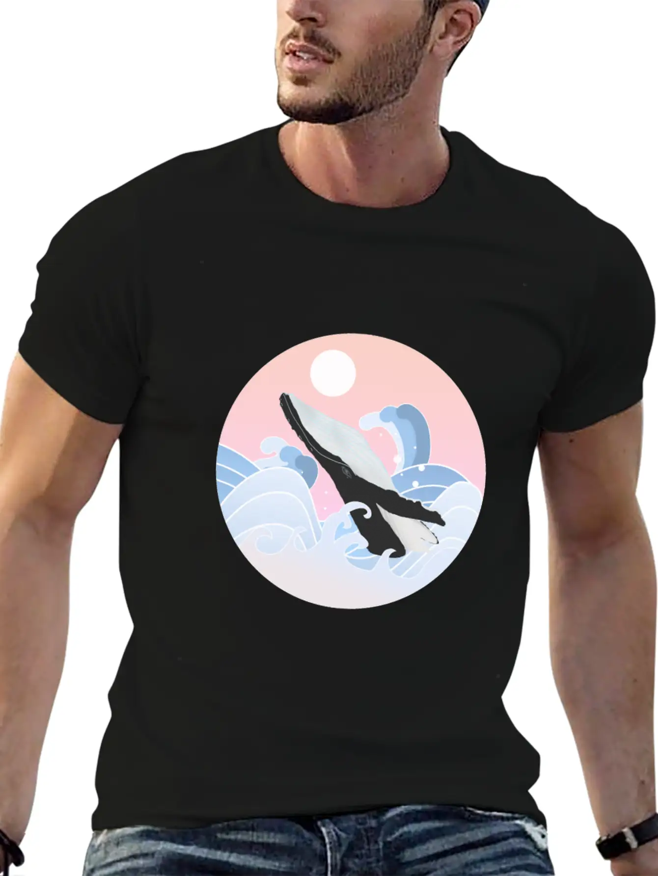 Song Of Whale Comfortable Minimalist Graphic Tee – Summer Style Essential