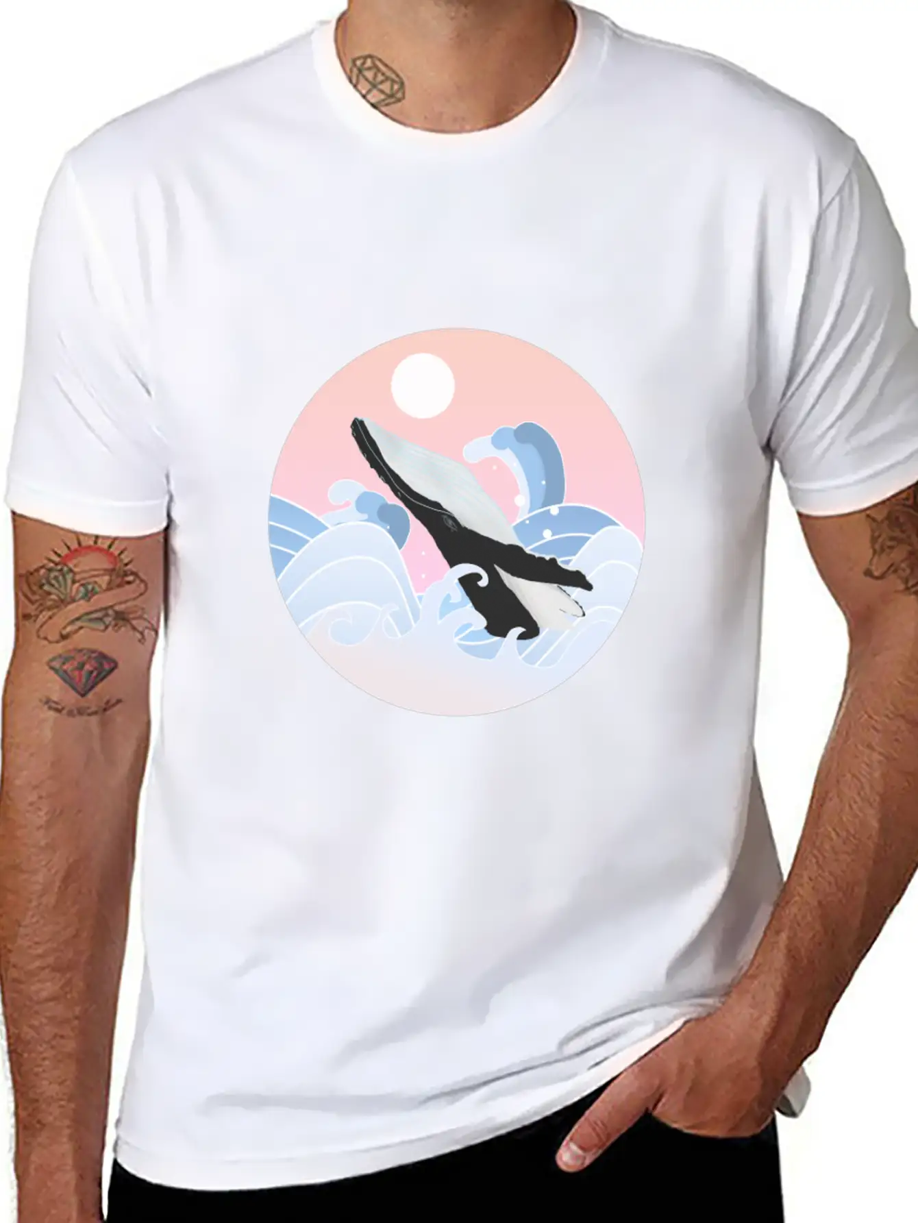 Song Of Whale Comfortable Minimalist Graphic Tee – Summer Style Essential