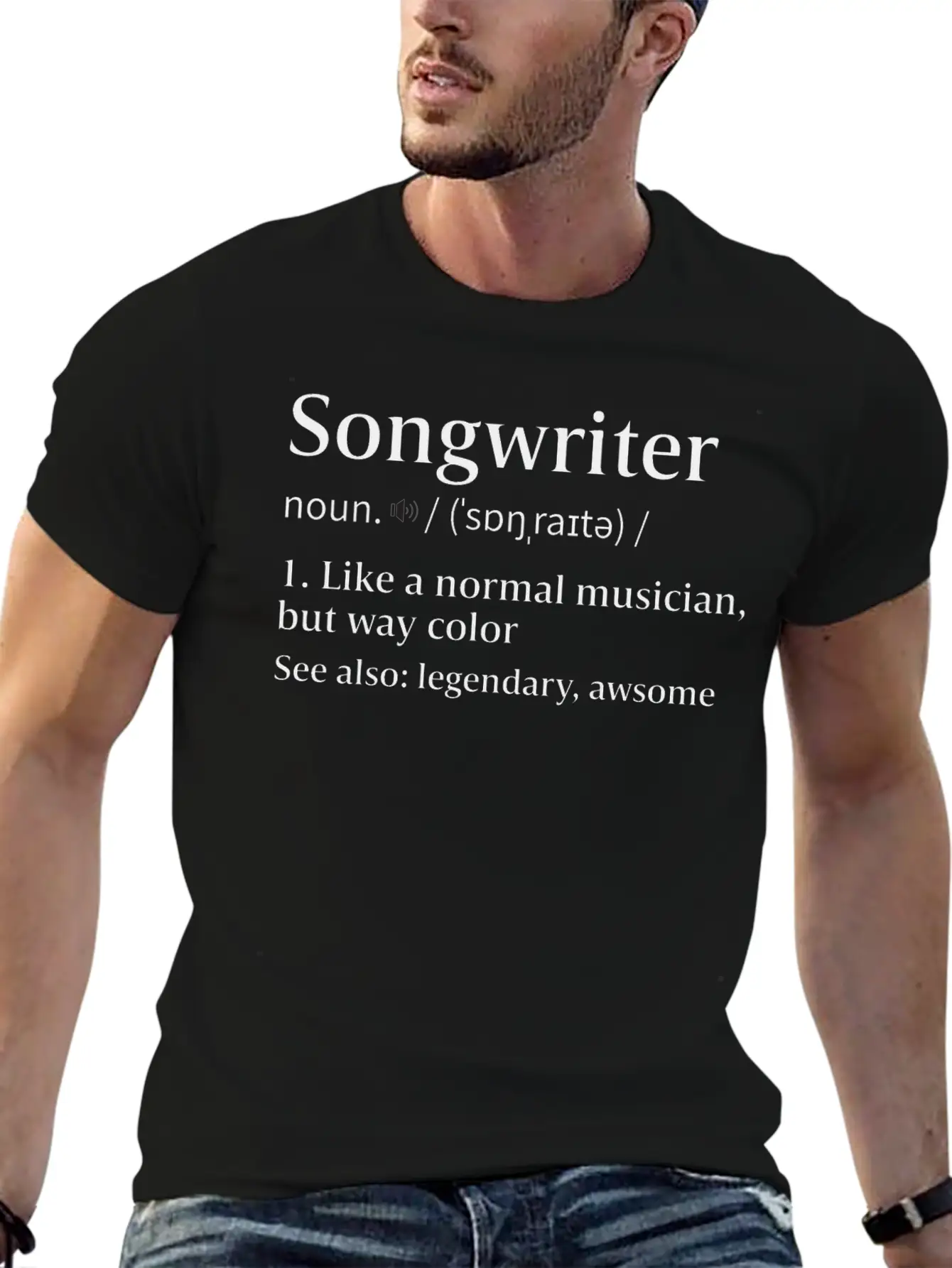 Songwriter Definition Song Writer Singer Artist Essential Unisex Summer Tee – Soft Cotton Casual Fit