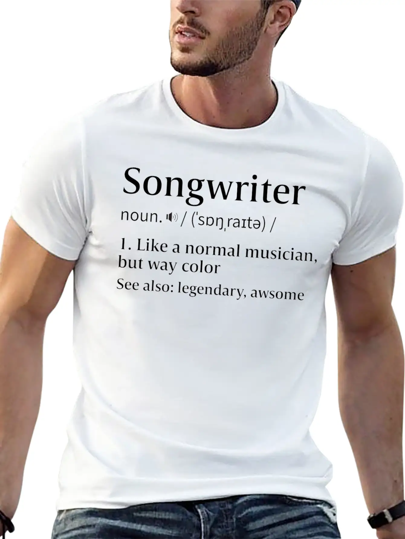 Songwriter Definition Song Writer Singer Artist Essential Unisex Summer Tee – Soft Cotton Casual Fit