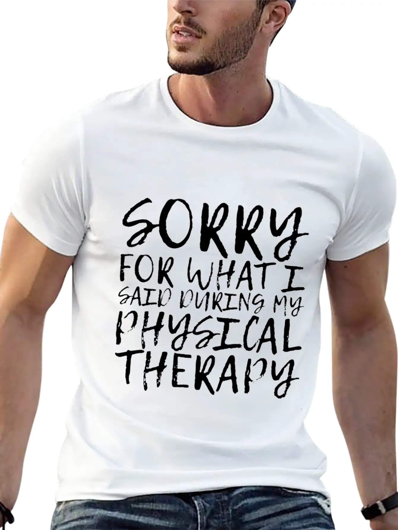 Sorry For What I Said During My Physical Therapy14 Unisex Short Sleeve Soft Cotton T-Shirt – Casual Everyday Wear