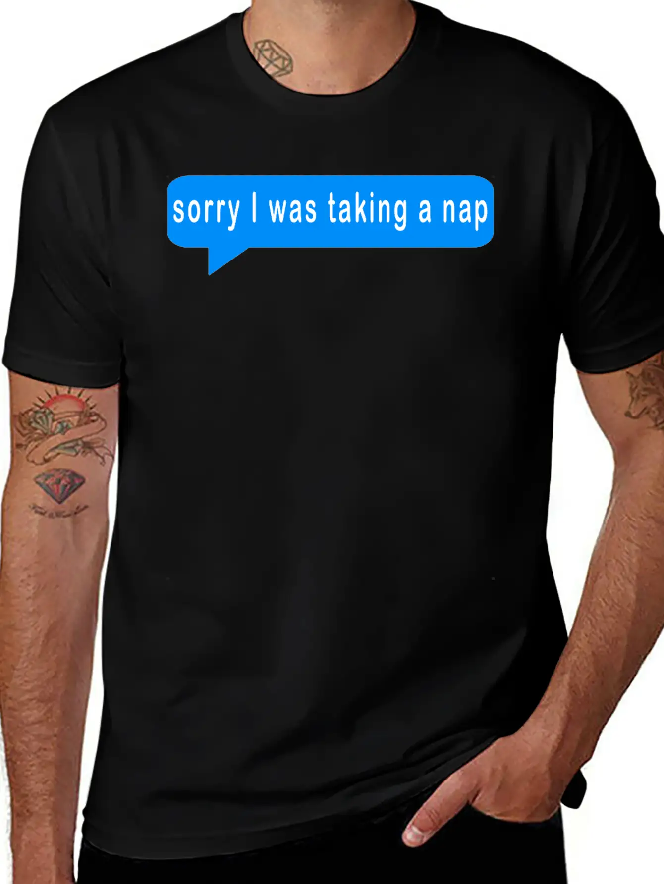 Sorry I Was Taking A Nap,nap,naps,sleep,sleeping,n Stylish Everyday T-Shirt – Unisex Basic Cotton Tee