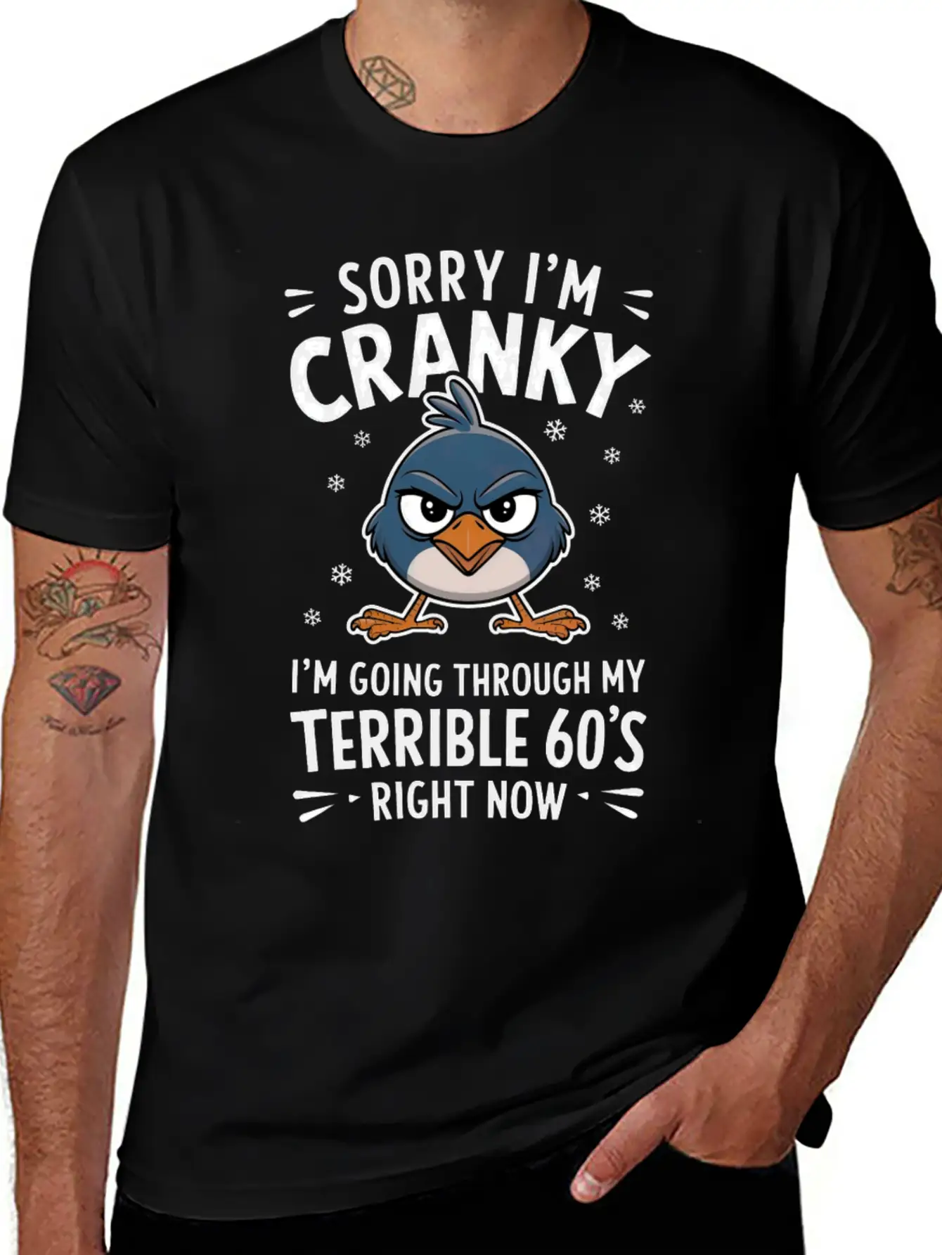 Sorry I'm Cranky I'm Going Through My Terrible 60 Stylish Everyday T-Shirt – Unisex Basic Cotton Tee