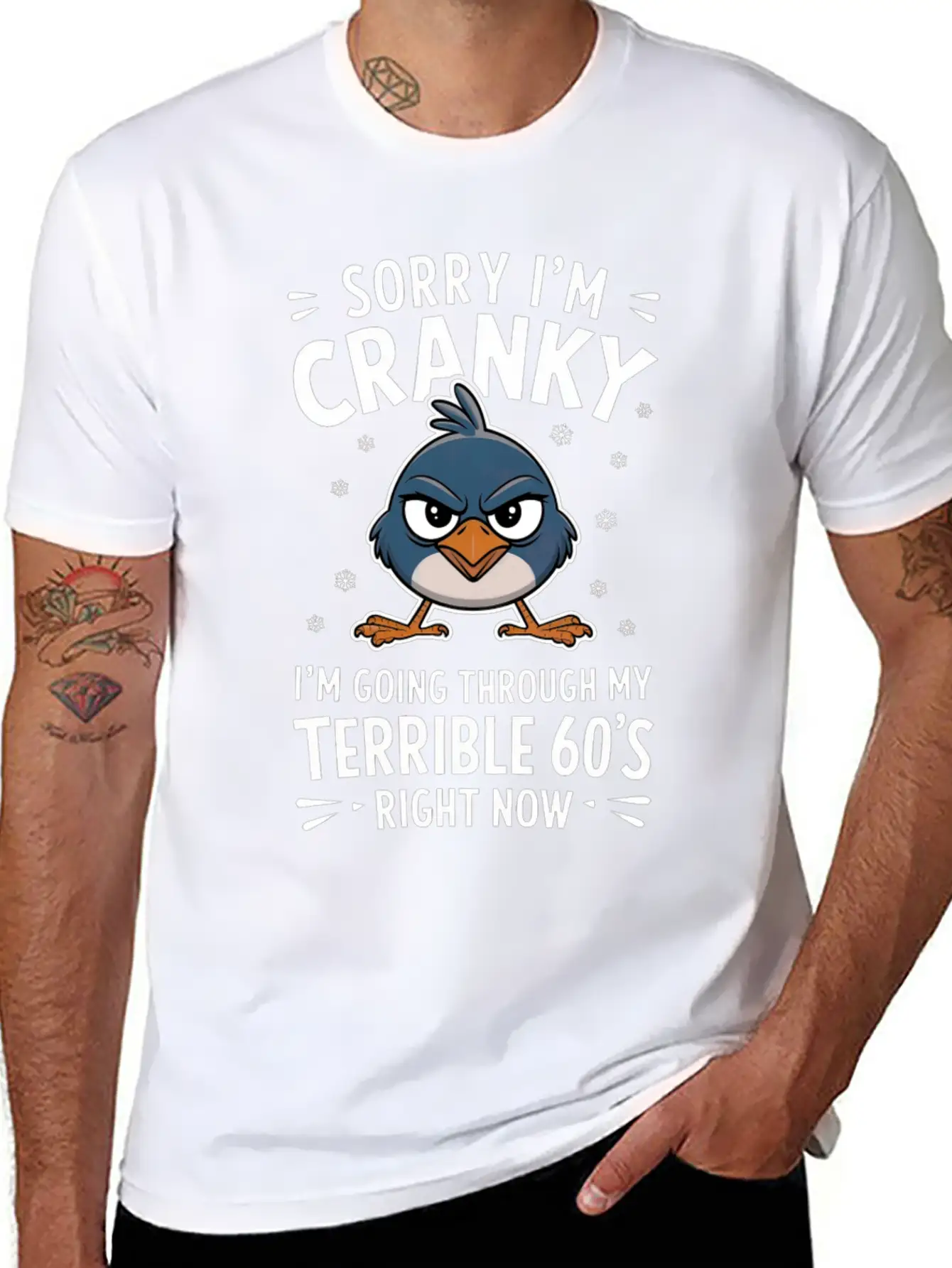 Sorry I'm Cranky I'm Going Through My Terrible 60 Stylish Everyday T-Shirt – Unisex Basic Cotton Tee