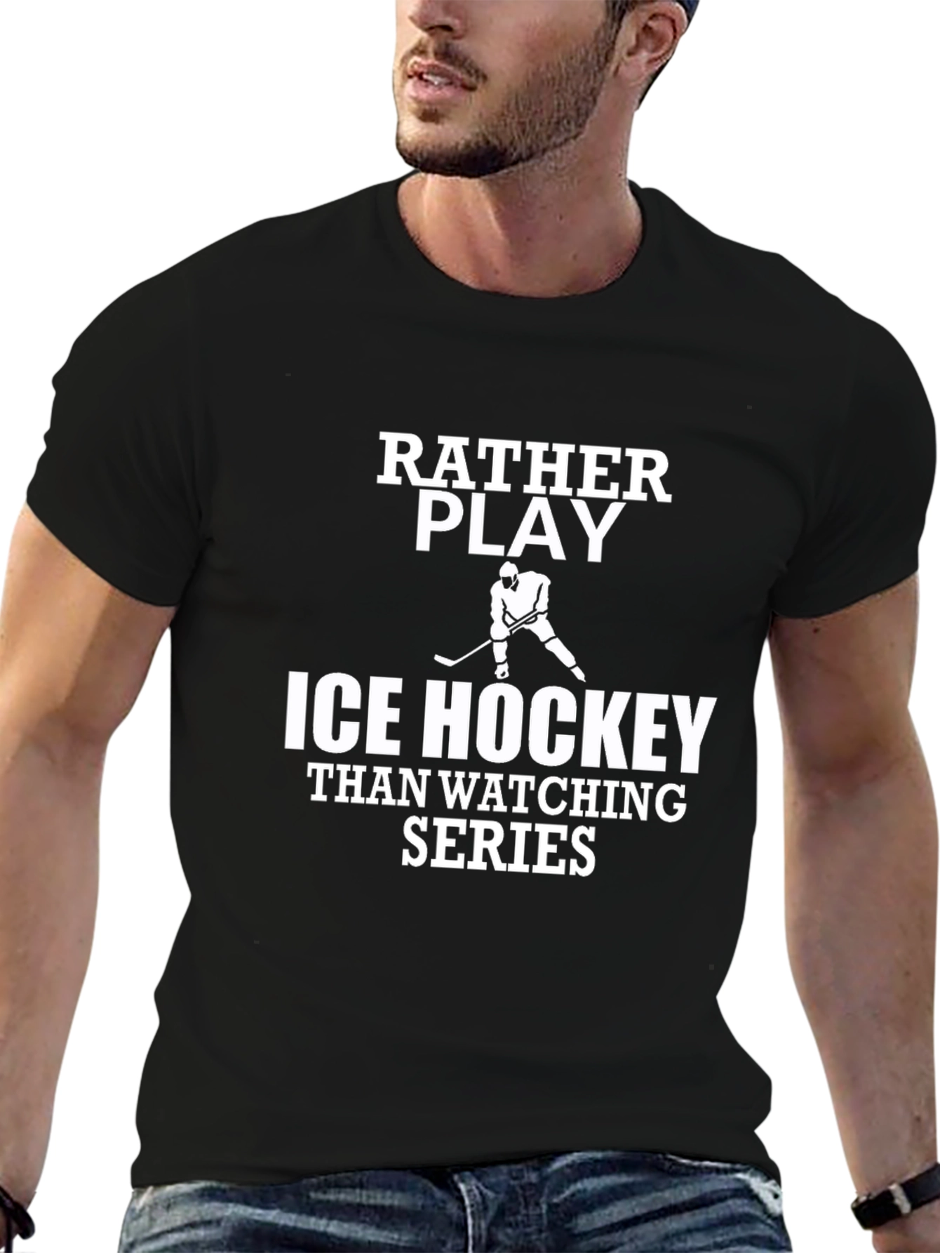Ice Hockey T-Shirt: Rather Play
