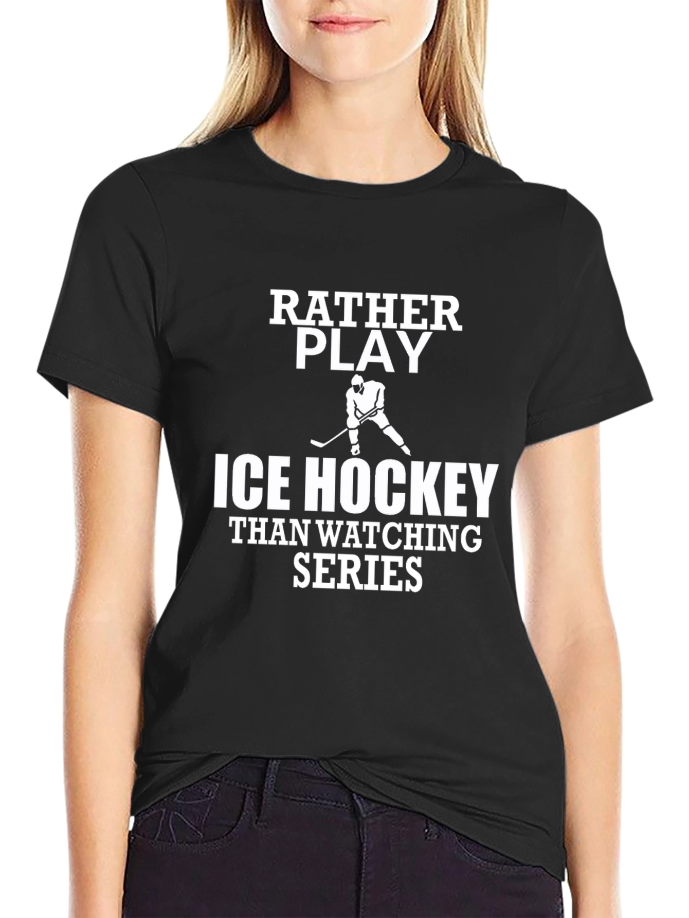 Ice Hockey T-Shirt: Rather Play