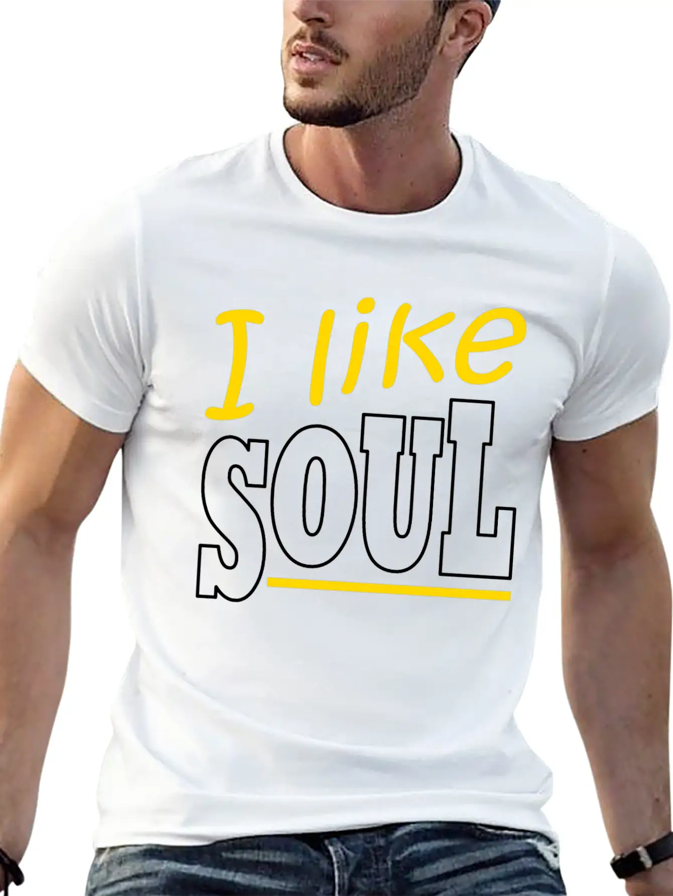 Soul Music Retro Lettering Unisex Casual T-Shirt – Clean Design For Daily Comfort