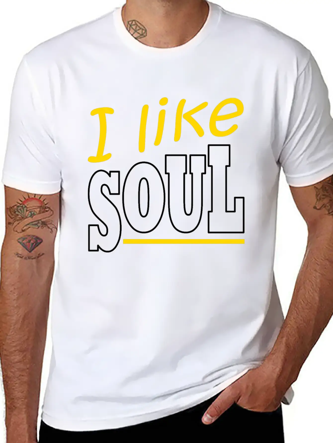 Soul Music Retro Lettering Unisex Casual T-Shirt – Clean Design For Daily Comfort