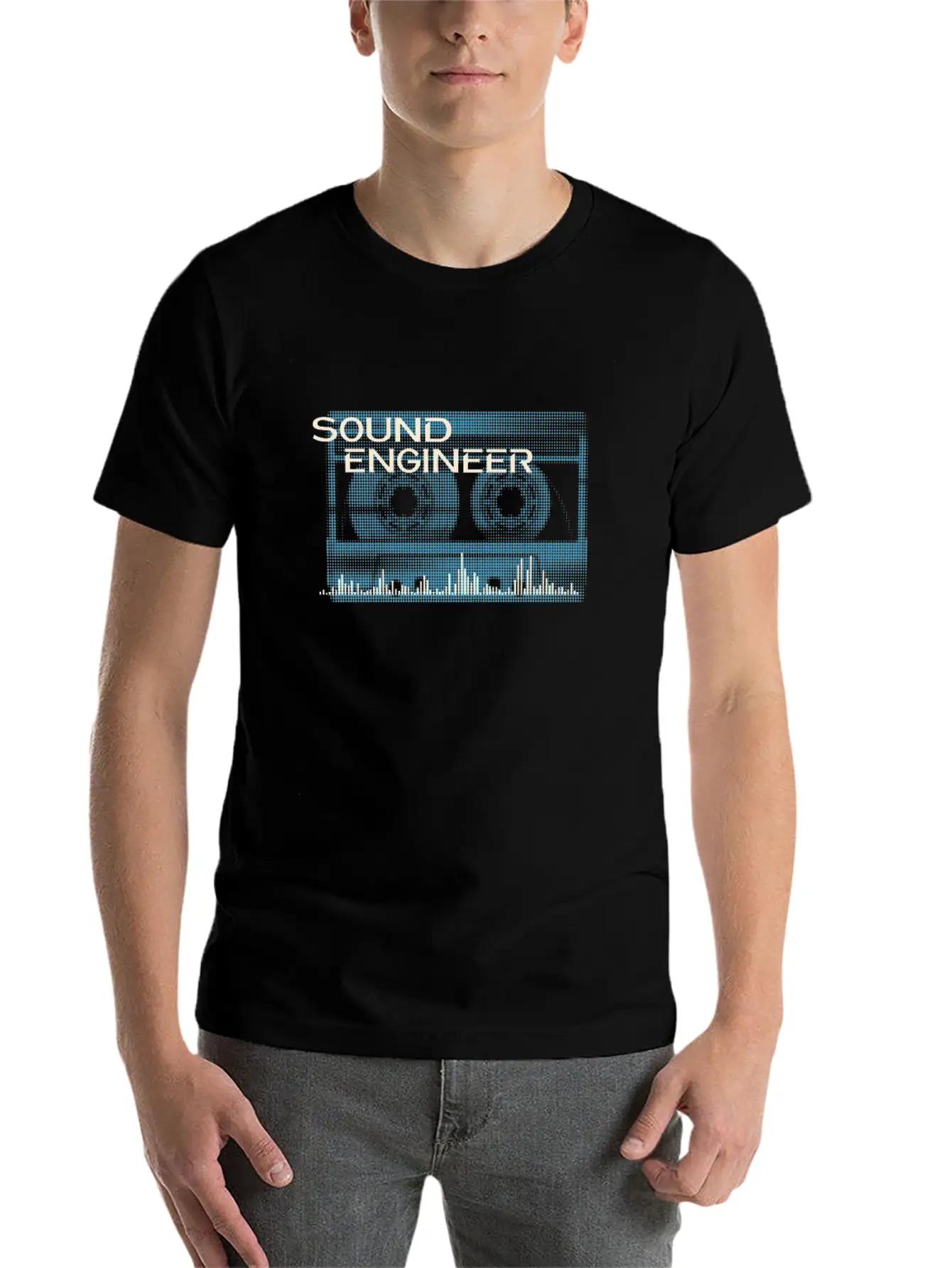 Sound Engineer Vintage Retro Cassette Unisex Short Sleeve Soft Cotton T-Shirt – Casual Everyday Wear