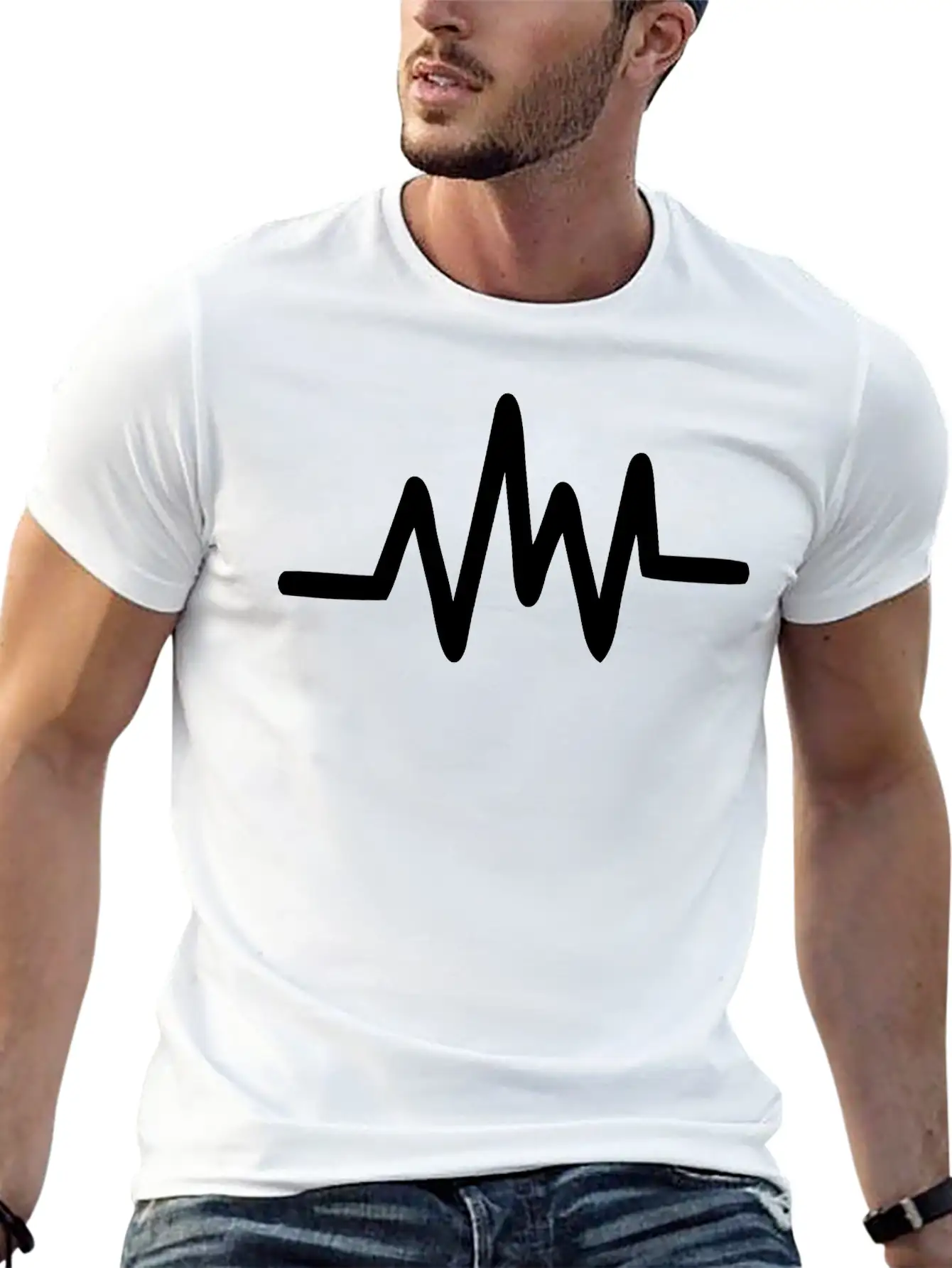 Sound Waves Stylish Everyday T-Shirt – Unisex Basic Cotton Tee