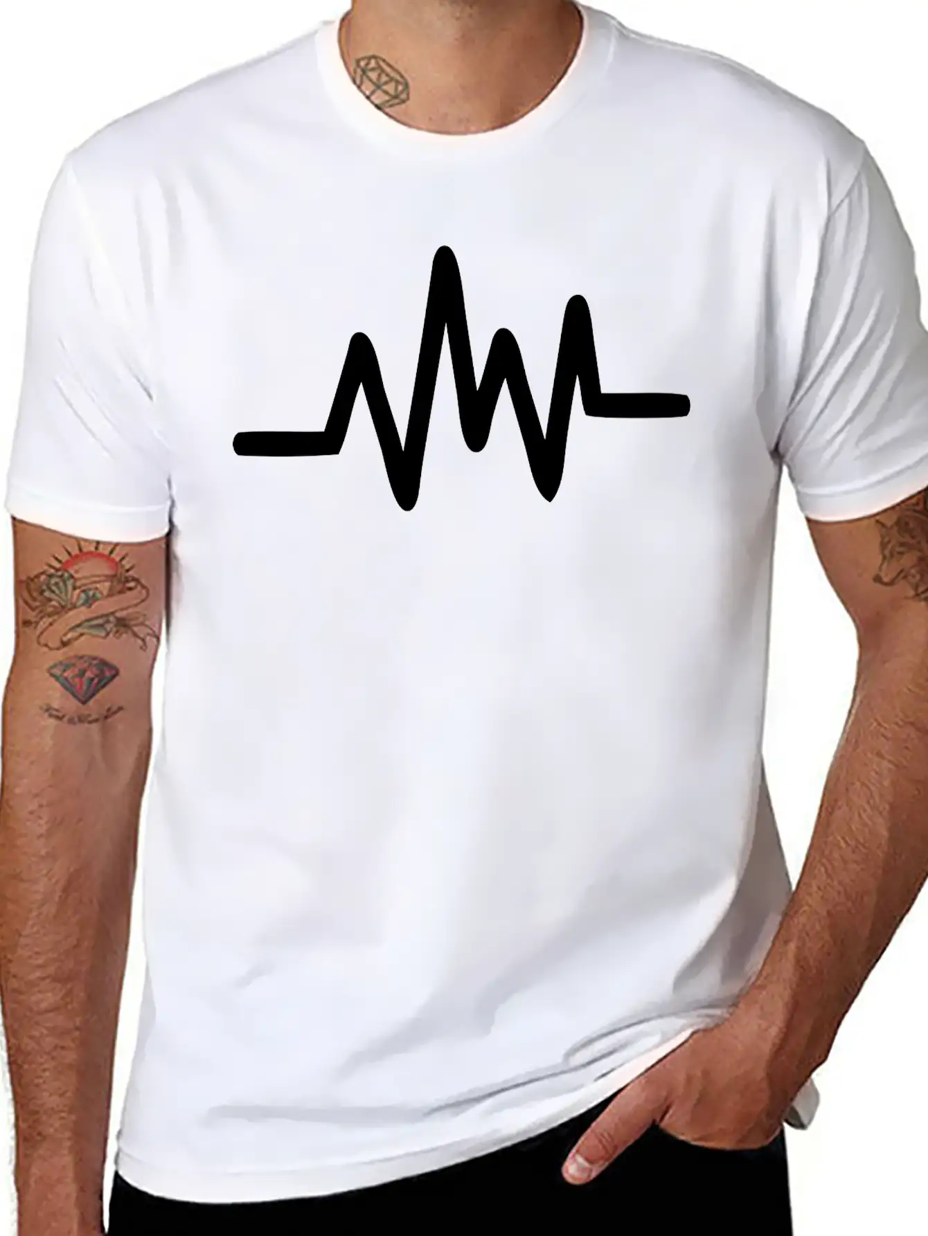 Sound Waves Stylish Everyday T-Shirt – Unisex Basic Cotton Tee