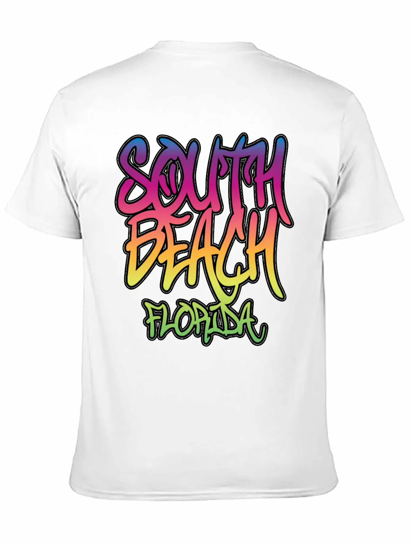South Beach Graffiti B Timeless Short Sleeve Tee – Comfy And Minimalist Design