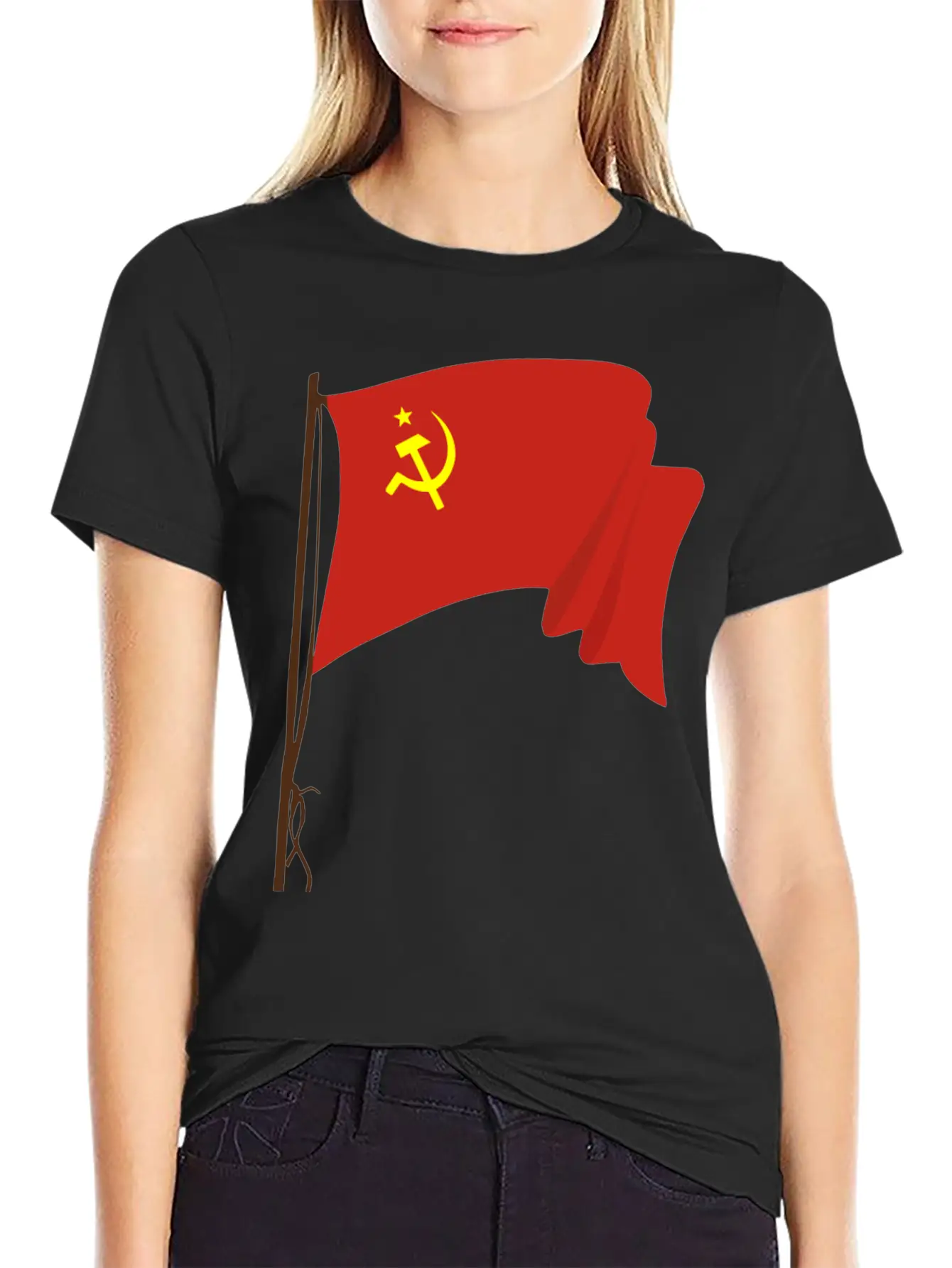 Soviet Flag 2 Unisex Short Sleeve Soft Cotton T-Shirt – Casual Everyday Wear