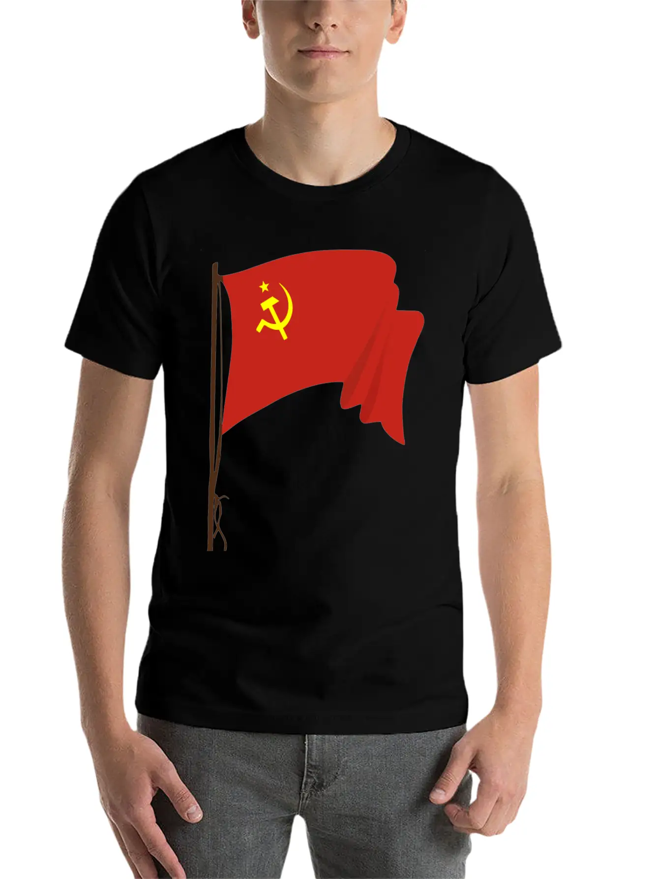 Soviet Flag 2 Unisex Short Sleeve Soft Cotton T-Shirt – Casual Everyday Wear