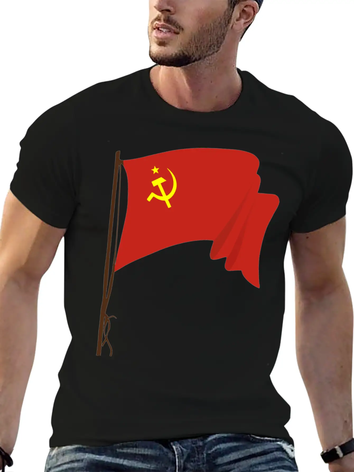 Soviet Flag 2 Unisex Short Sleeve Soft Cotton T-Shirt – Casual Everyday Wear