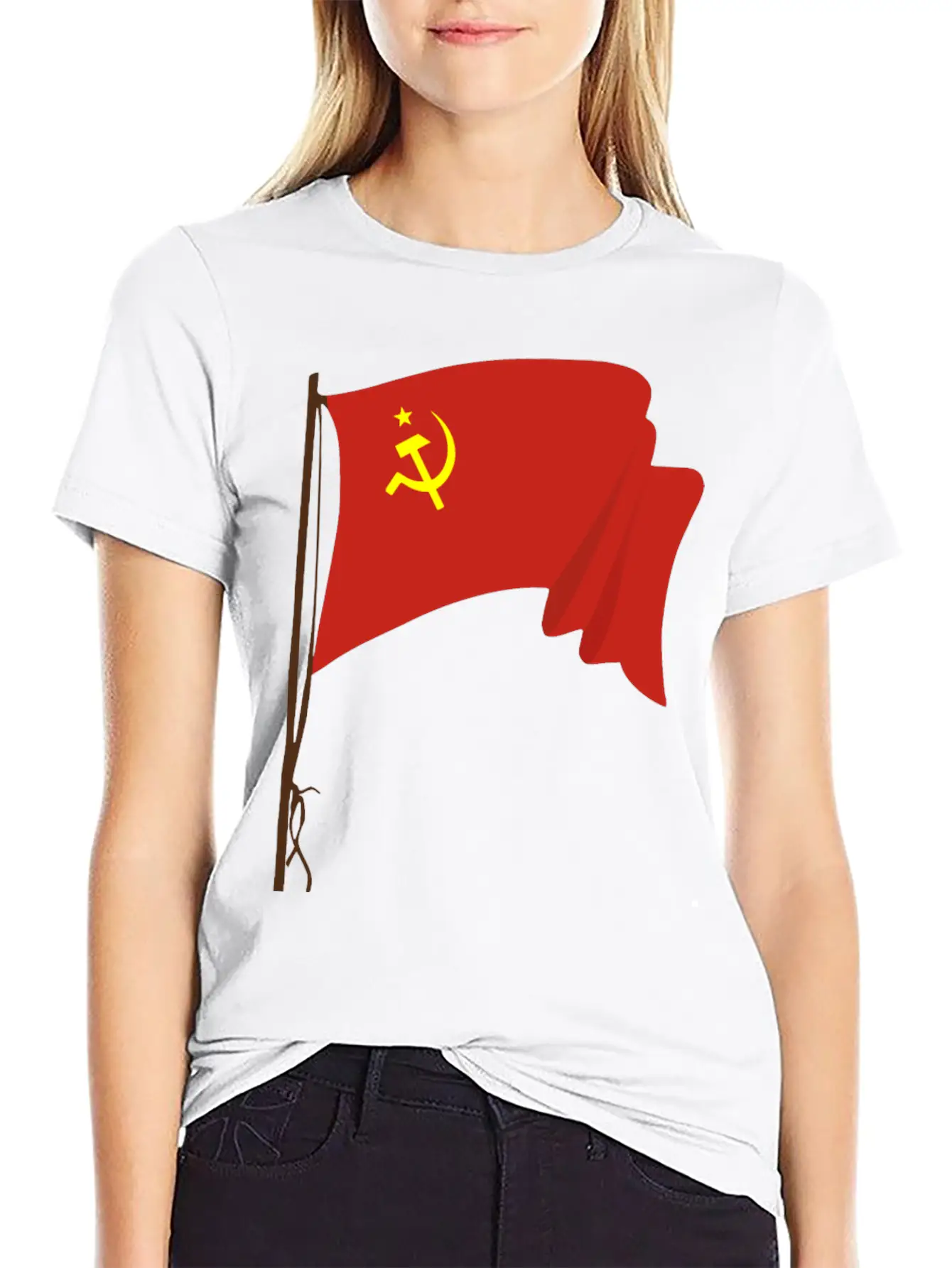 Soviet Flag 2 Unisex Short Sleeve Soft Cotton T-Shirt – Casual Everyday Wear