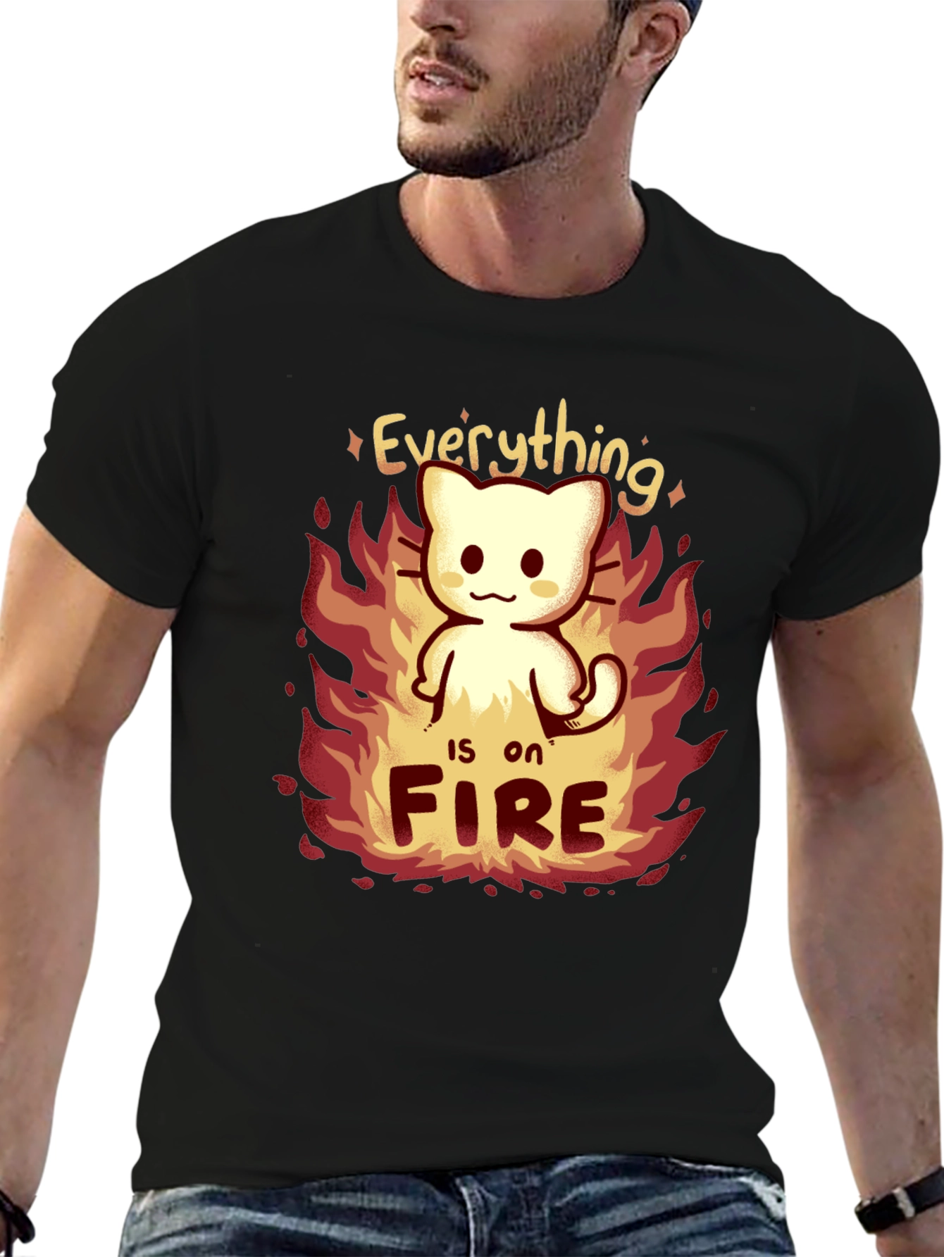 Everything is on Fire Cat T-Shirt