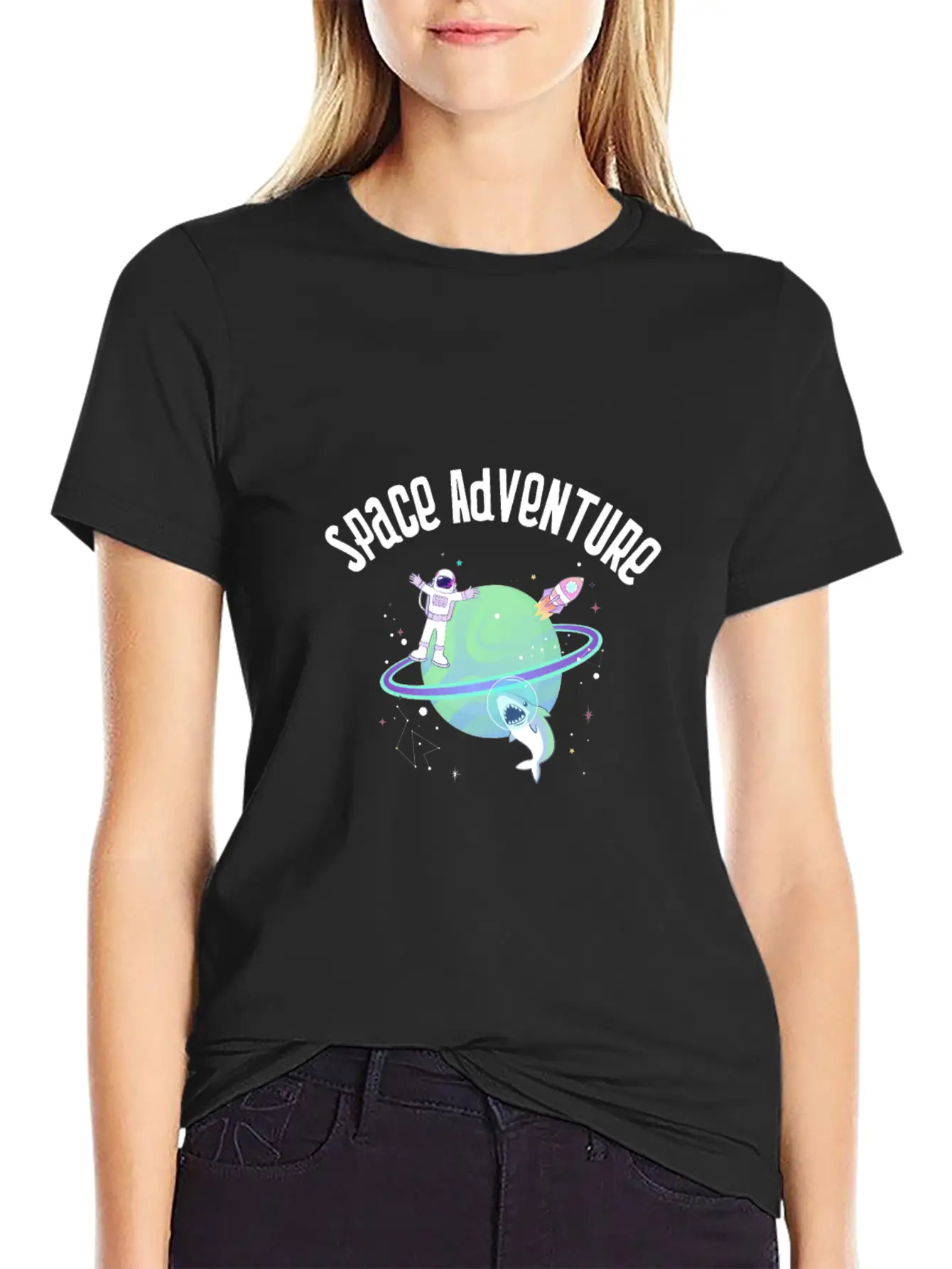 Space Adventure Stylish Everyday T-Shirt – Unisex Basic Cotton Tee