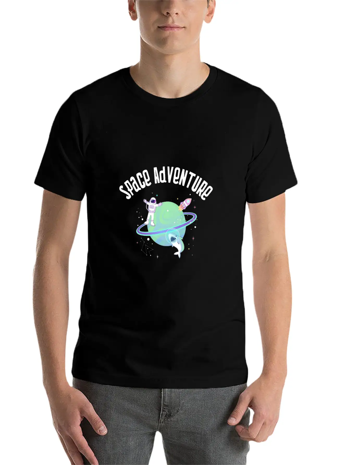 Space Adventure Stylish Everyday T-Shirt – Unisex Basic Cotton Tee