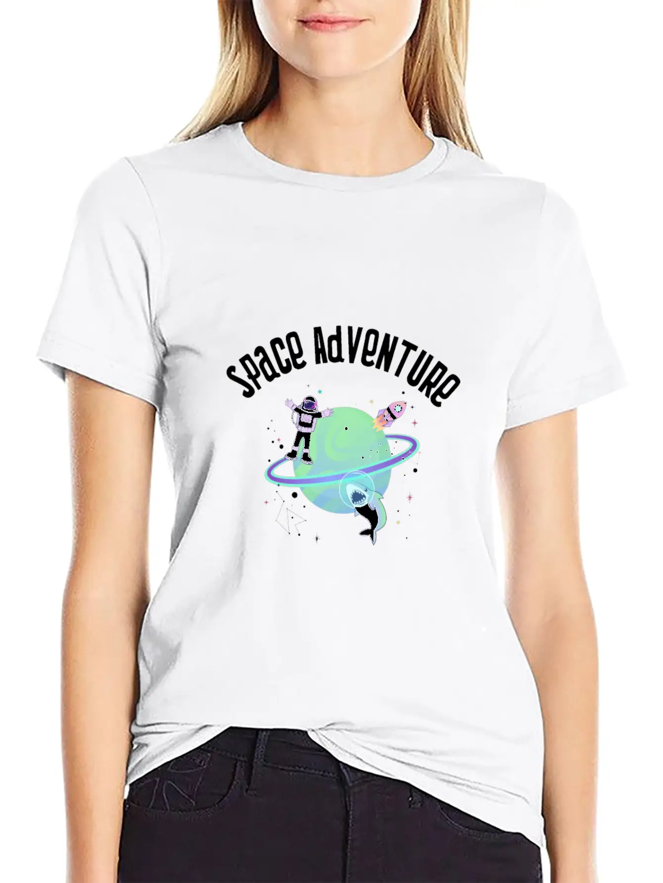 Space Adventure Stylish Everyday T-Shirt – Unisex Basic Cotton Tee