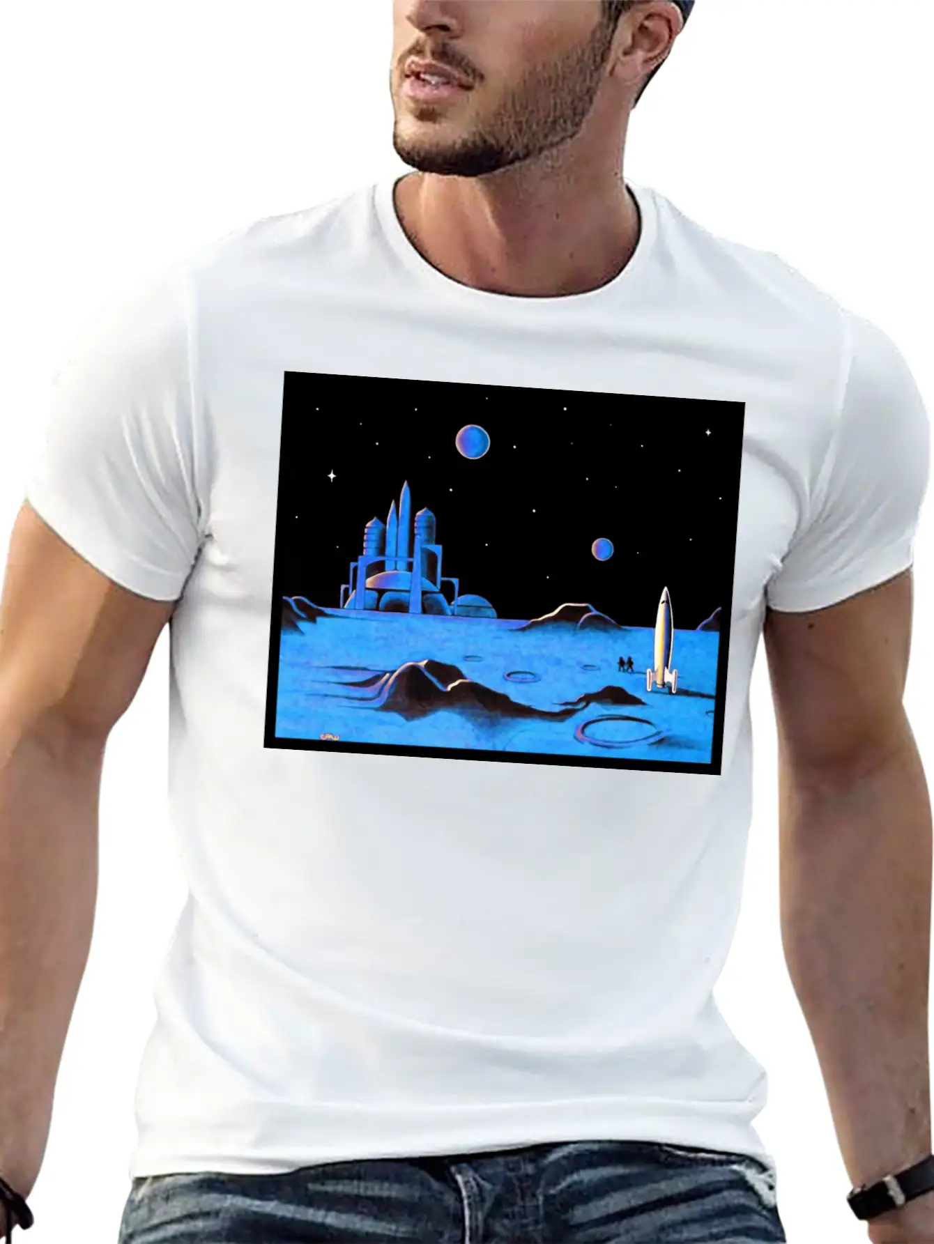 Space Art Timeless Short Sleeve Tee – Comfy And Minimalist Design