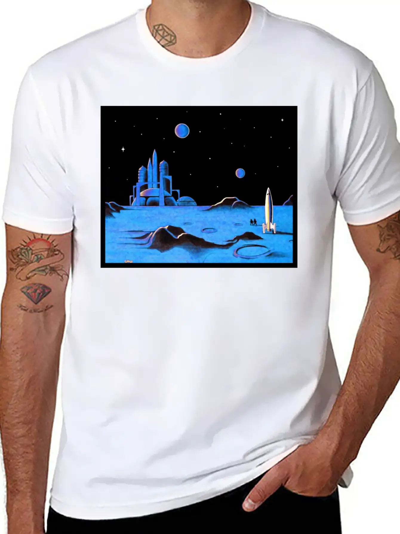 Space Art Timeless Short Sleeve Tee – Comfy And Minimalist Design
