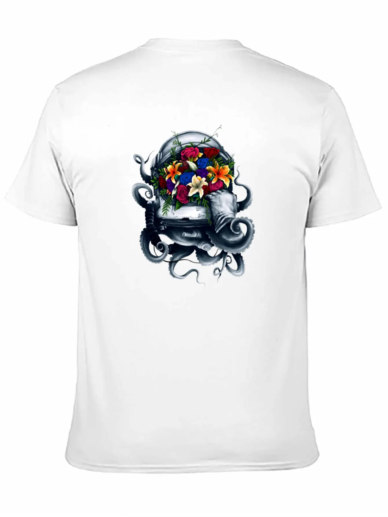 Space Bloom, Space Flower Bloom Unisex Casual T-Shirt – Clean Design For Daily Comfort