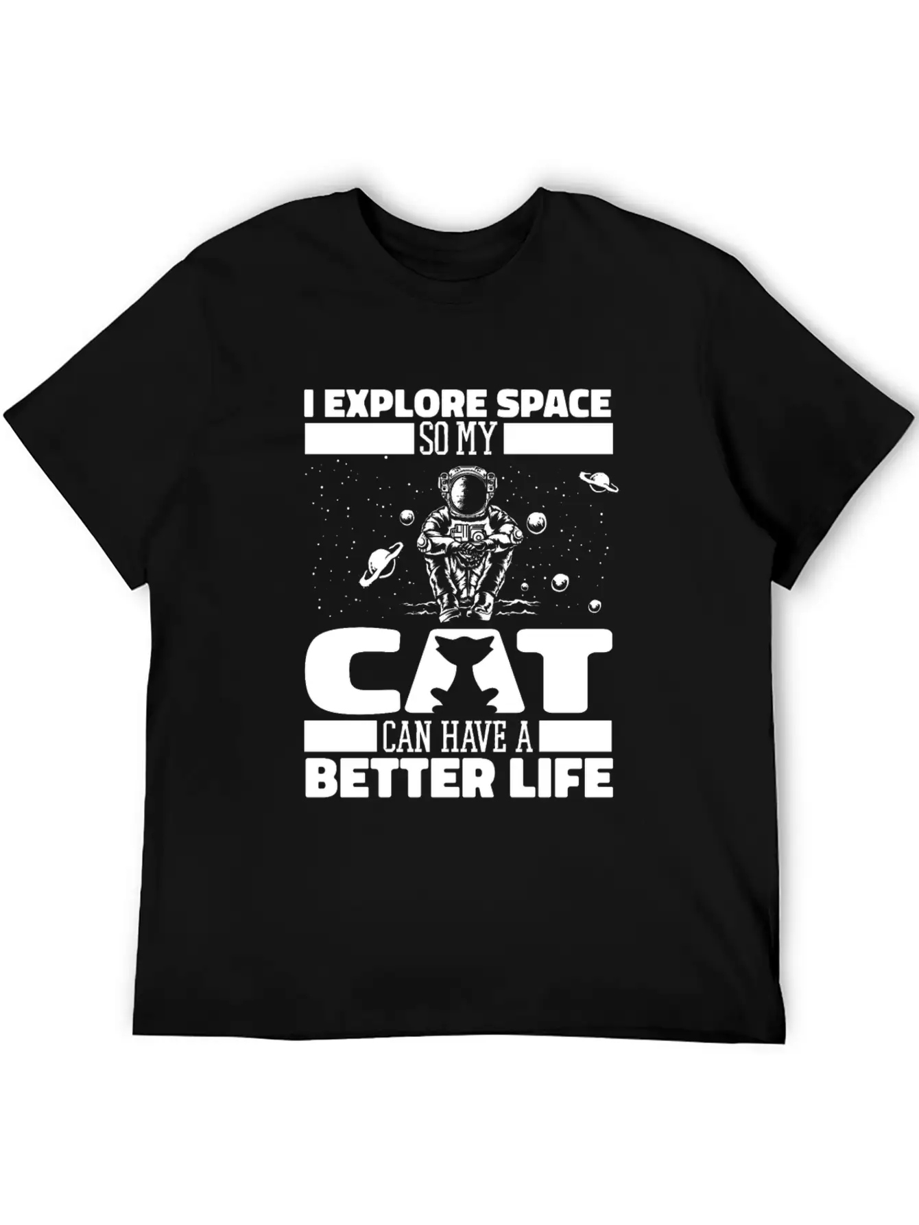 Space Cat Space Colonization Basic Graphic T-Shirt – Daily Comfort In Soft Cotton