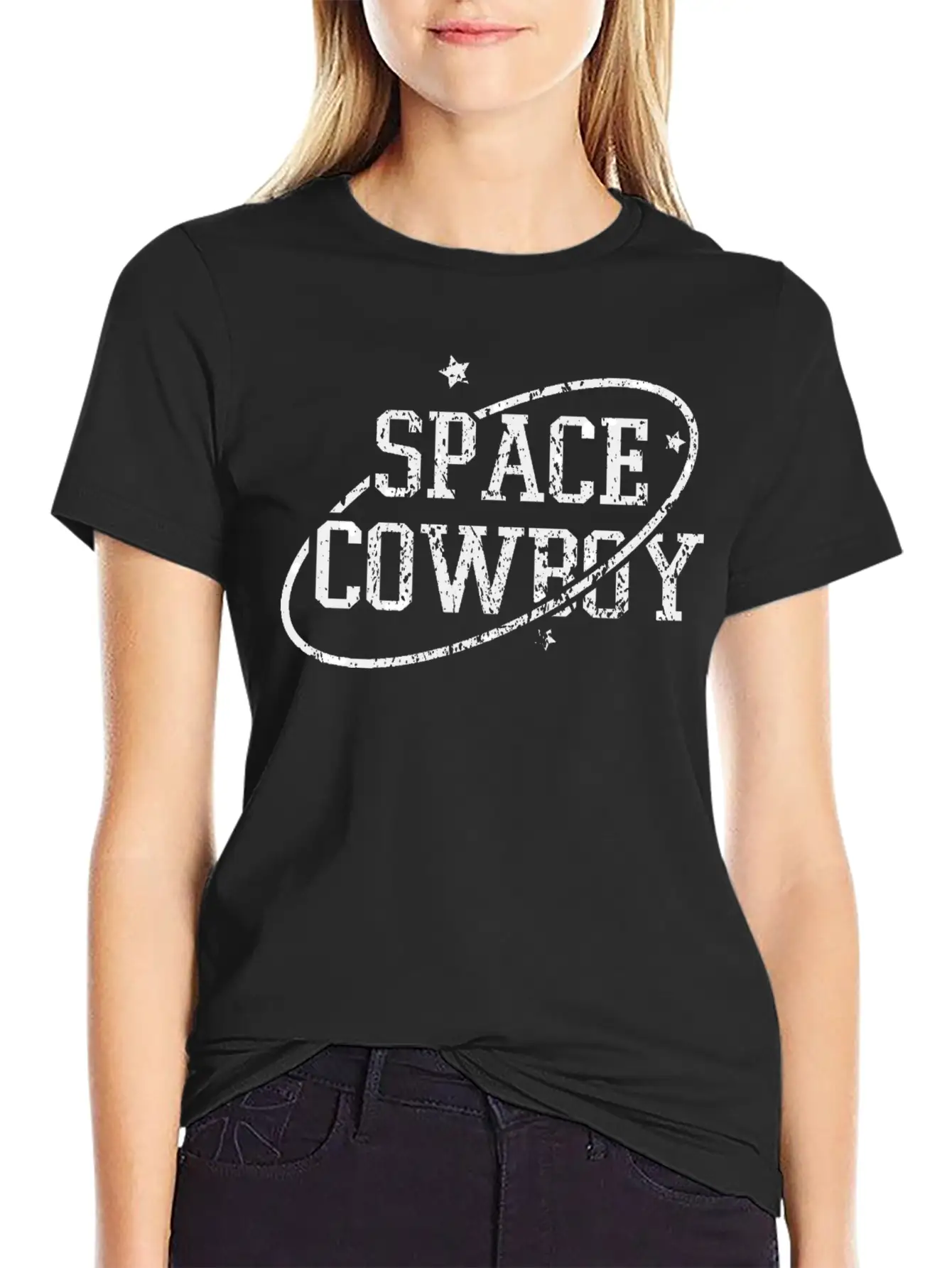 Space Cowboy Comfortable Minimalist Graphic Tee – Summer Style Essential