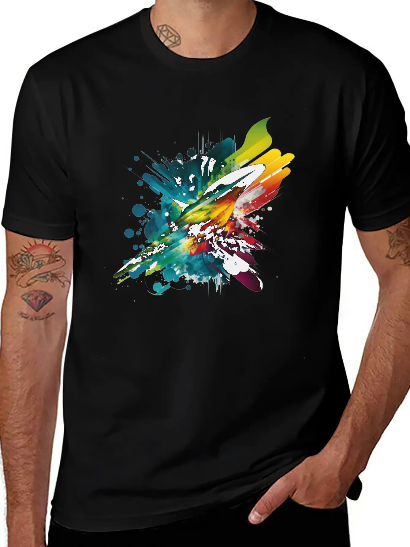 Space Rainbow Unisex Casual T-Shirt – Clean Design For Daily Comfort