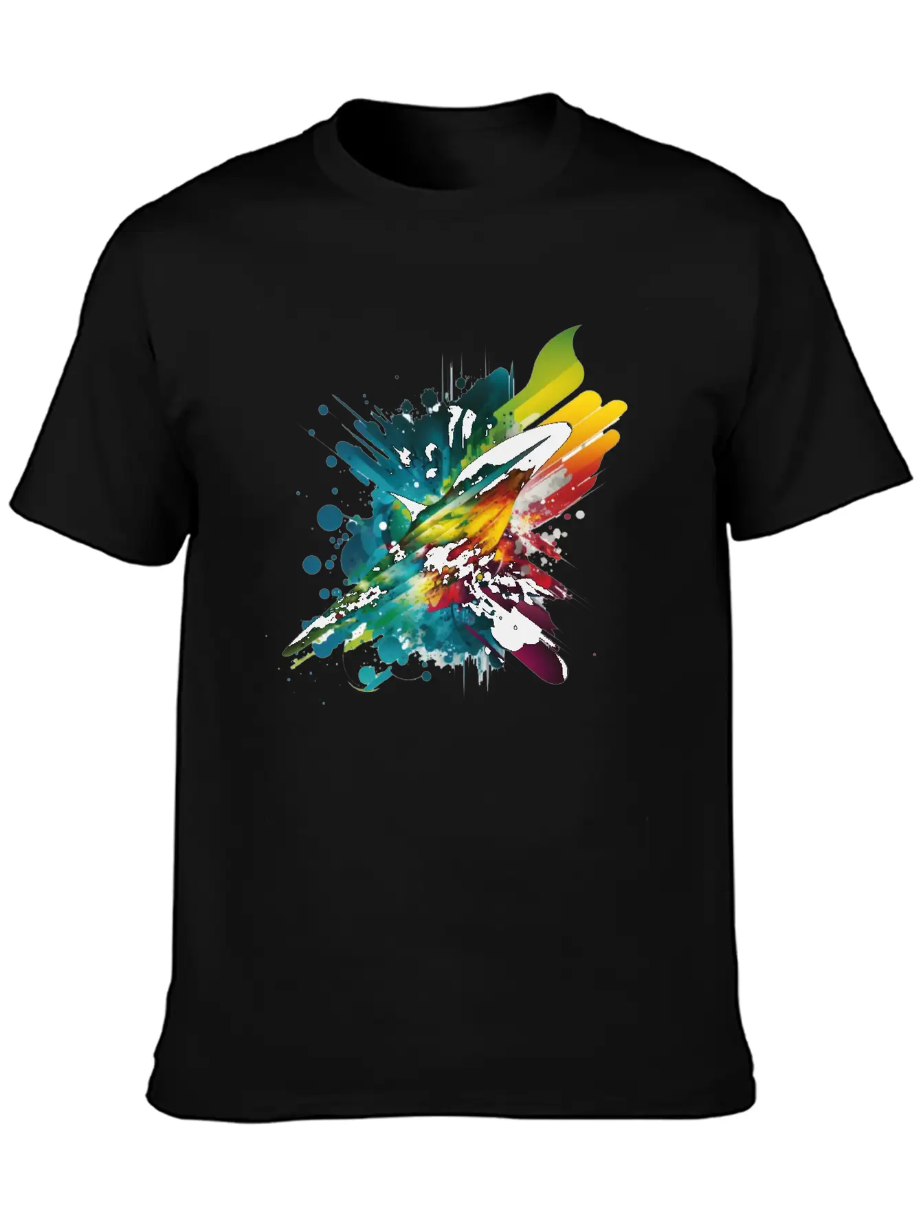 Space Rainbow Unisex Casual T-Shirt – Clean Design For Daily Comfort