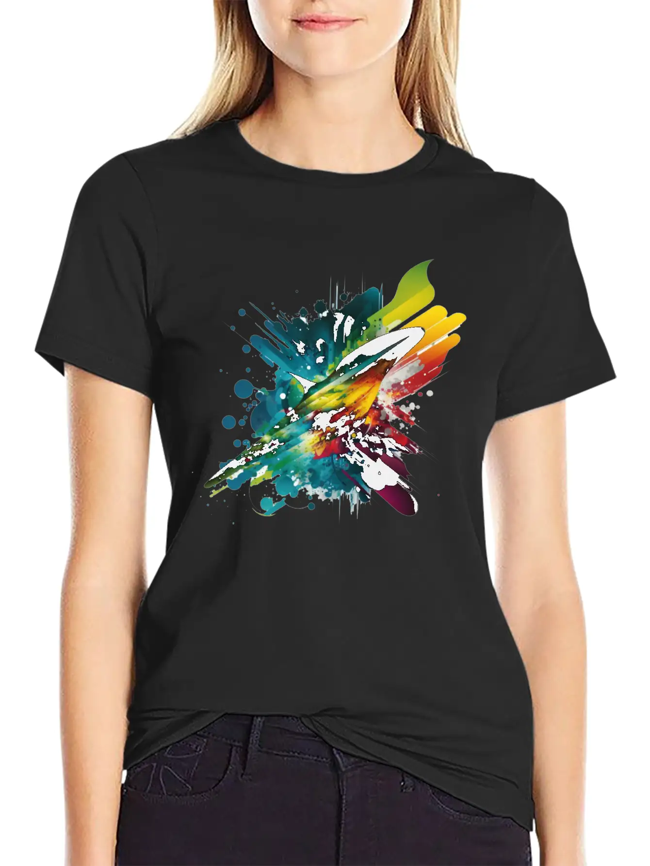 Space Rainbow Unisex Casual T-Shirt – Clean Design For Daily Comfort
