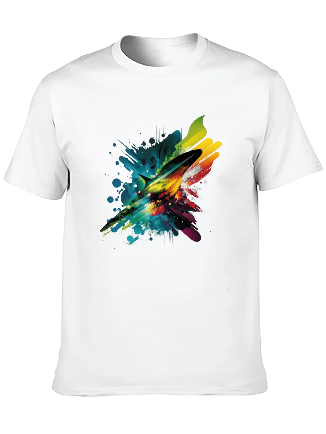 Space Rainbow Unisex Casual T-Shirt – Clean Design For Daily Comfort