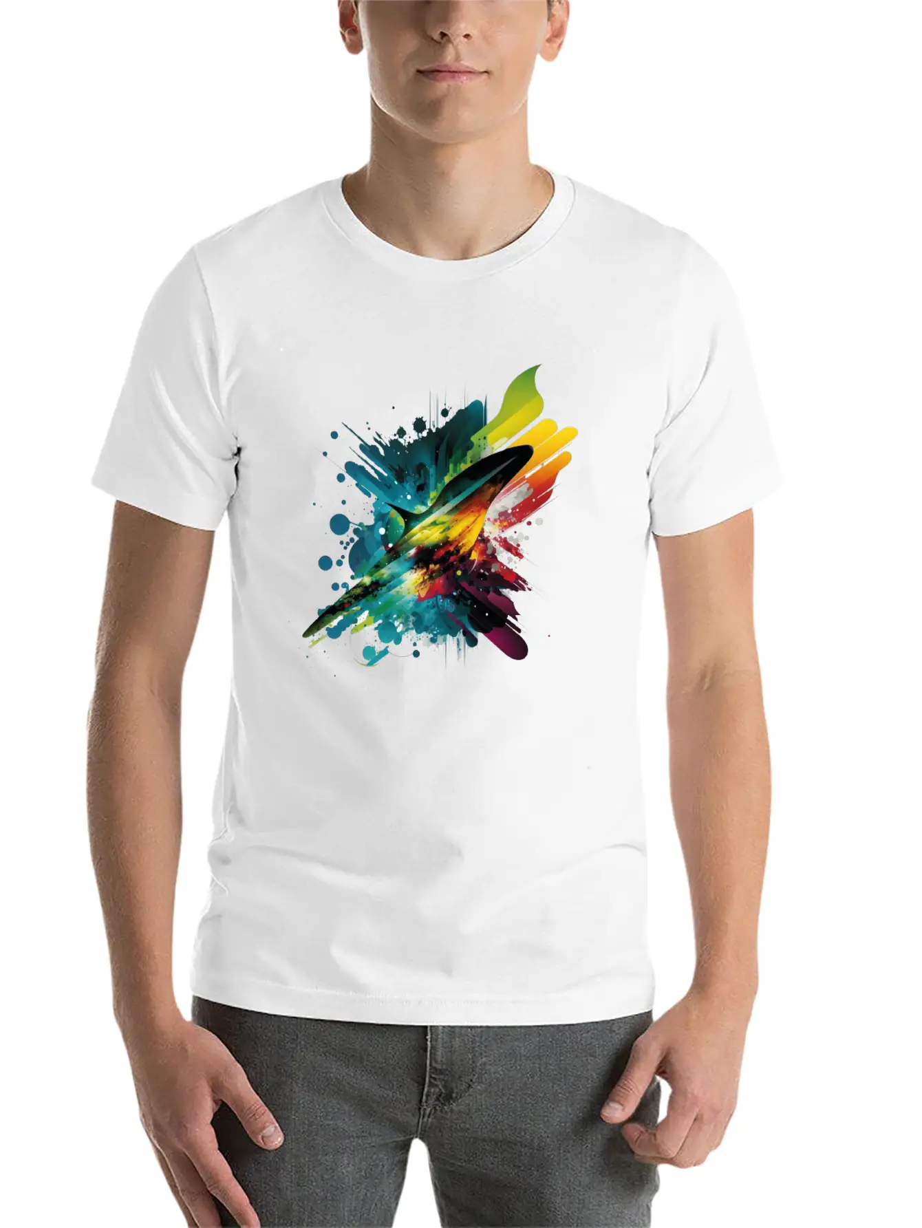 Space Rainbow Unisex Casual T-Shirt – Clean Design For Daily Comfort