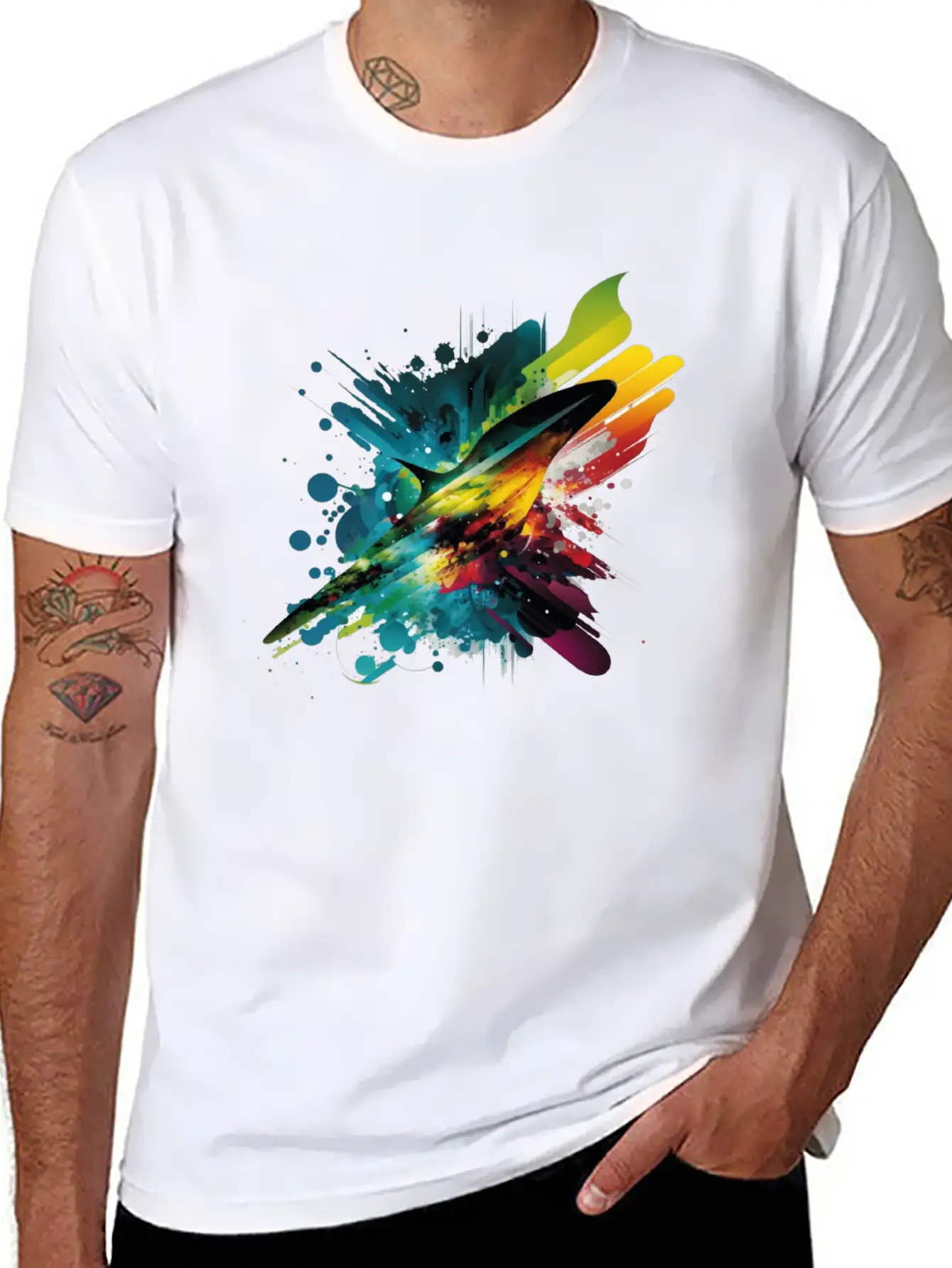 Space Rainbow Unisex Casual T-Shirt – Clean Design For Daily Comfort