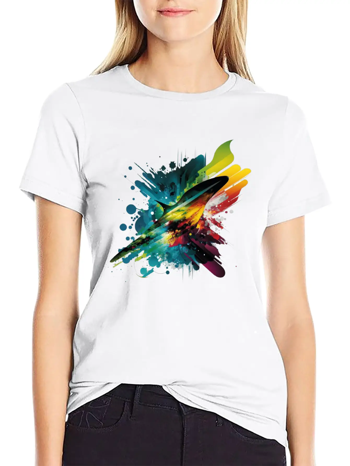 Space Rainbow Unisex Casual T-Shirt – Clean Design For Daily Comfort