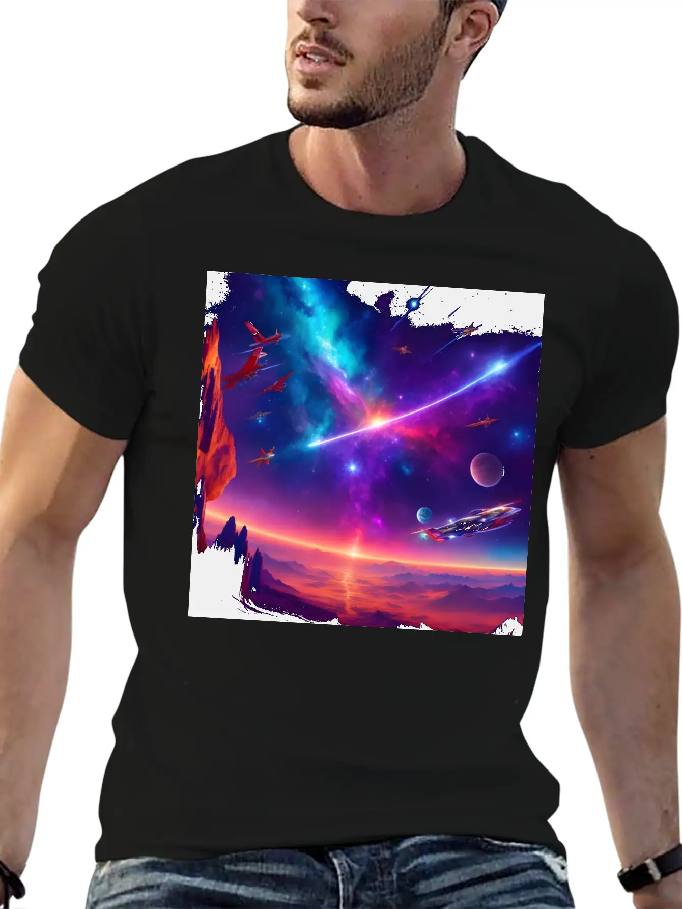 Space Stylish Everyday T-Shirt – Unisex Basic Cotton Tee