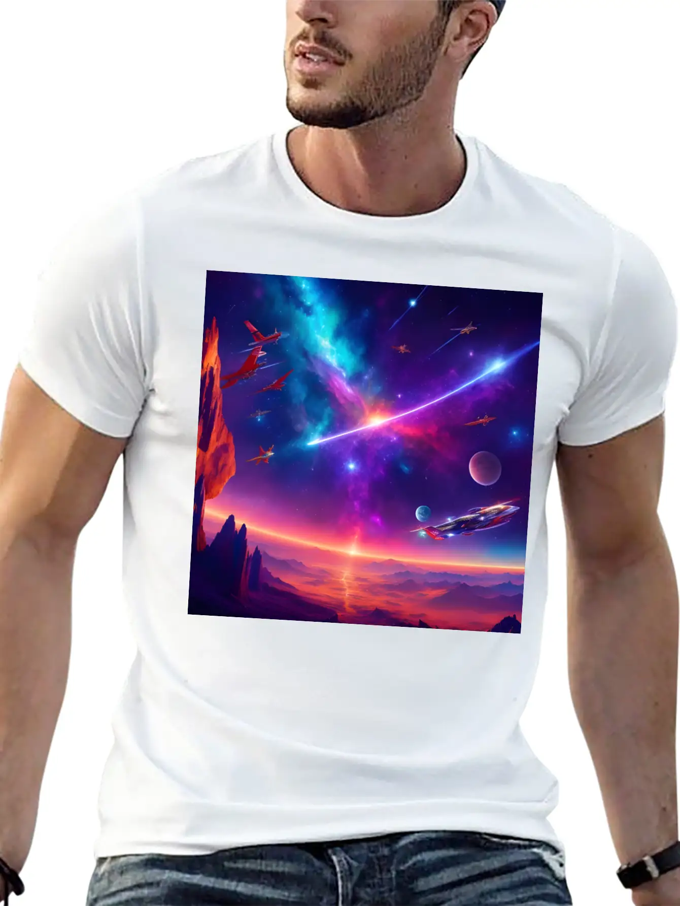 Space Stylish Everyday T-Shirt – Unisex Basic Cotton Tee