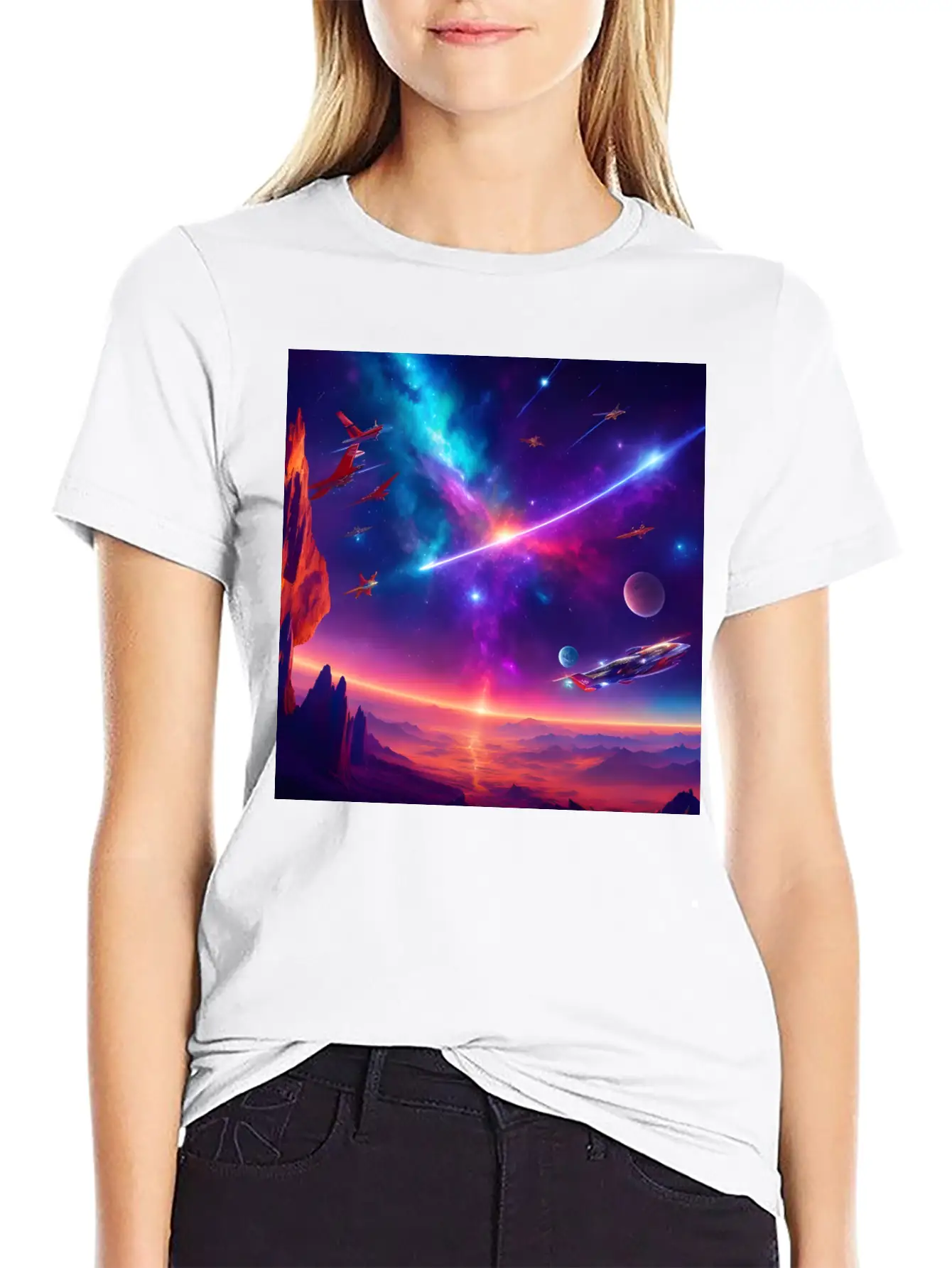 Space Stylish Everyday T-Shirt – Unisex Basic Cotton Tee