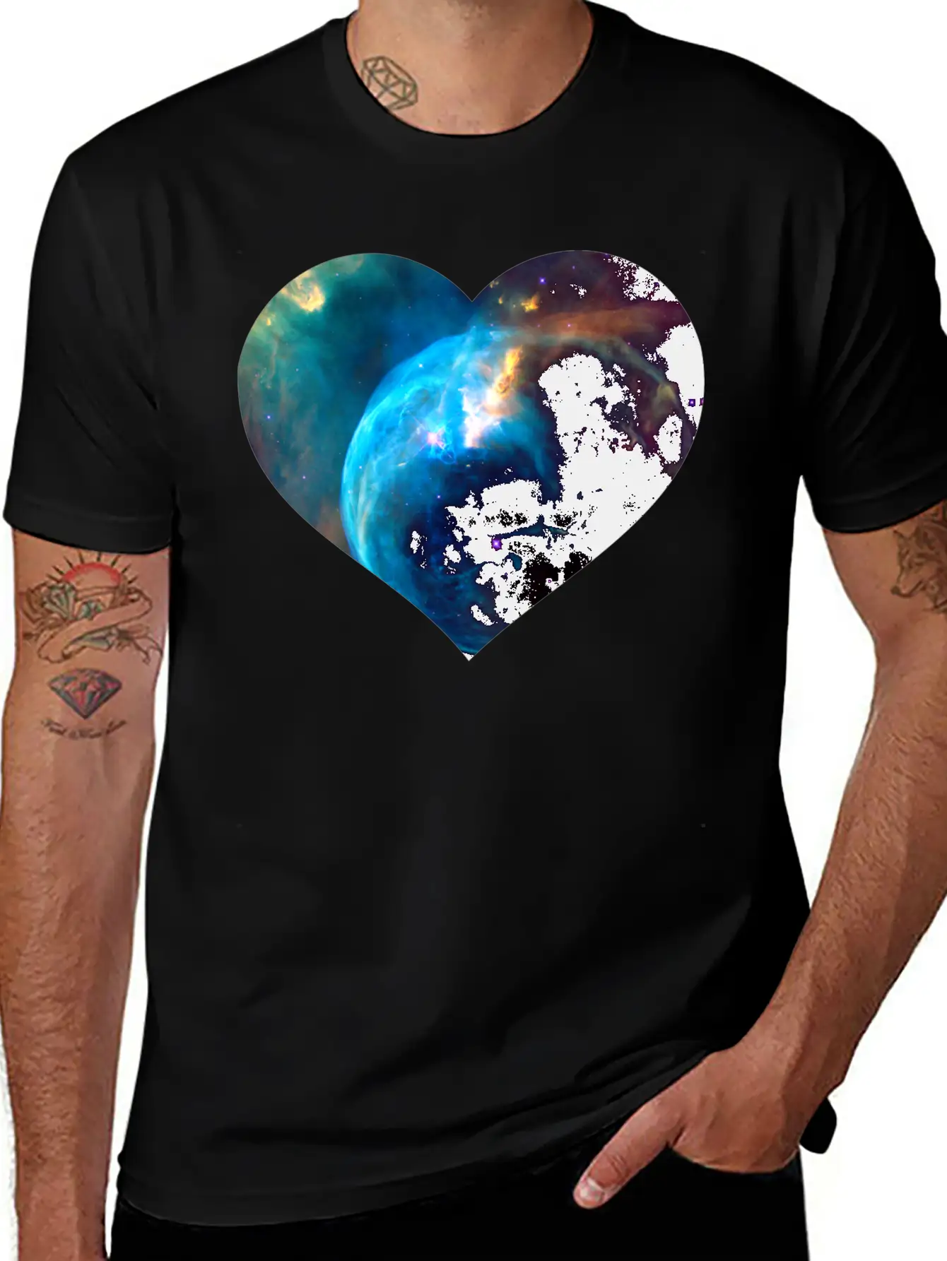 Space Travel Galaxy Nebula Cosmos Astronaut Gift Stylish Everyday T-Shirt – Unisex Basic Cotton Tee