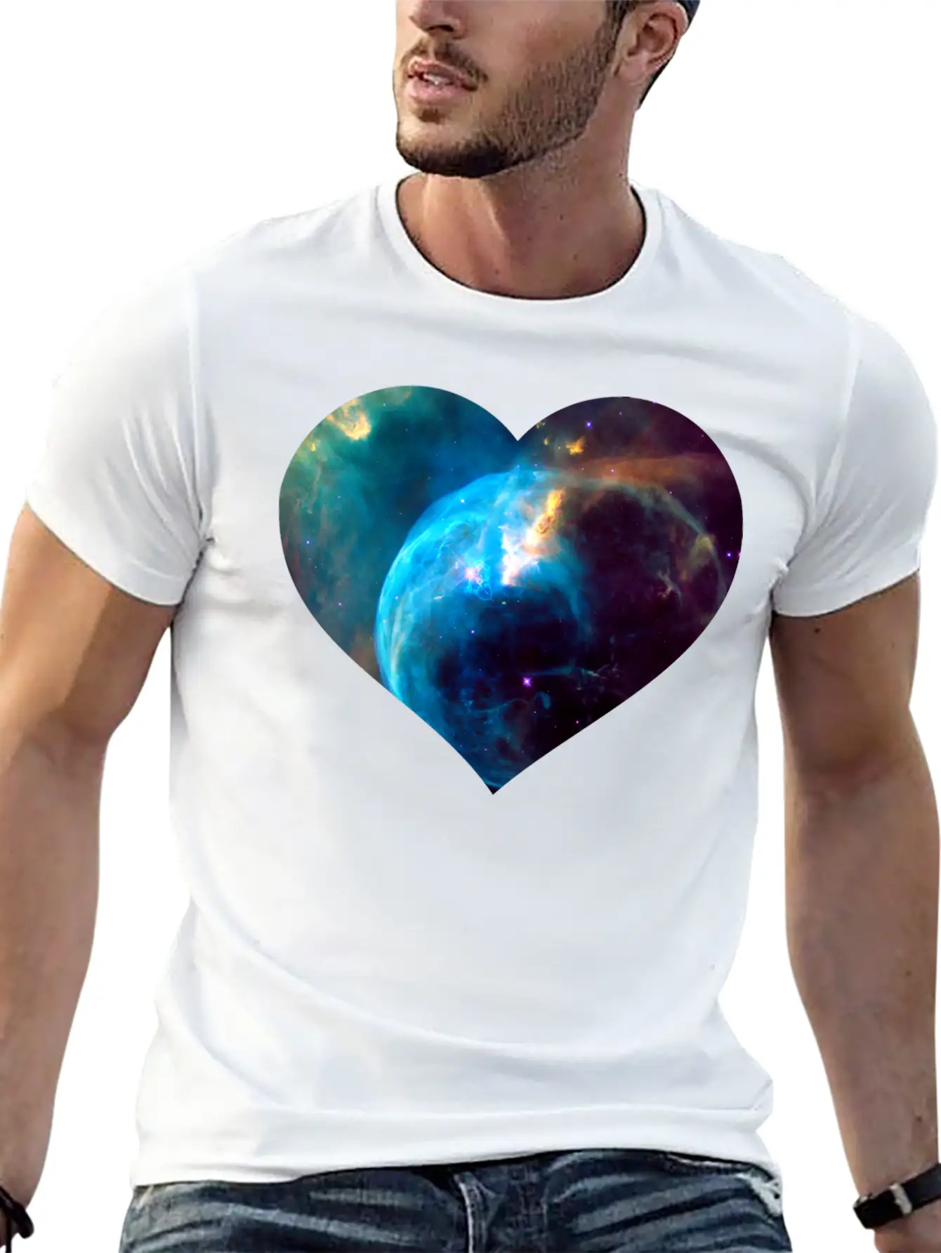 Space Travel Galaxy Nebula Cosmos Astronaut Gift Stylish Everyday T-Shirt – Unisex Basic Cotton Tee