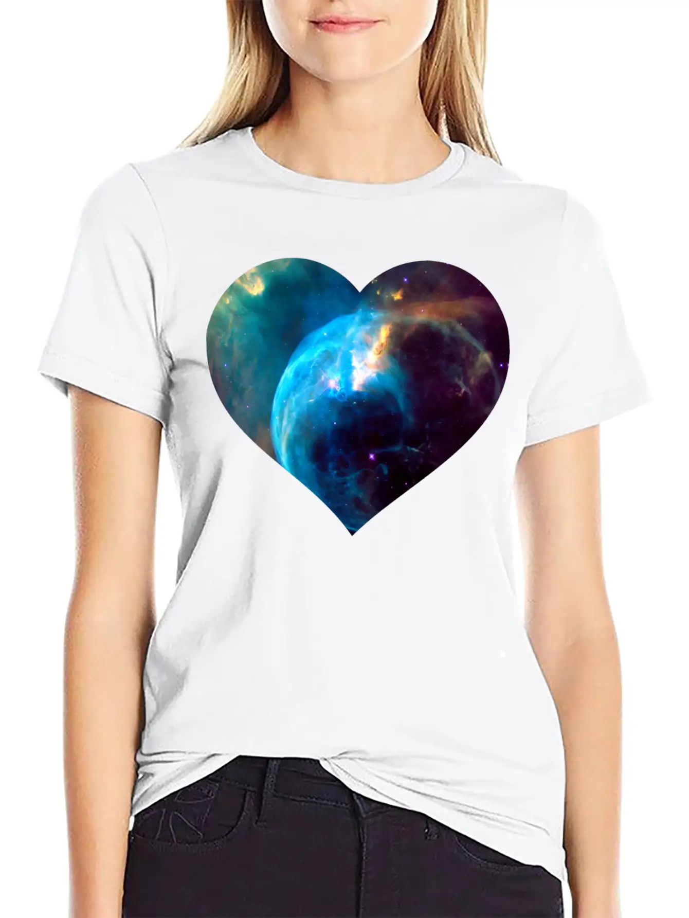 Space Travel Galaxy Nebula Cosmos Astronaut Gift Stylish Everyday T-Shirt – Unisex Basic Cotton Tee