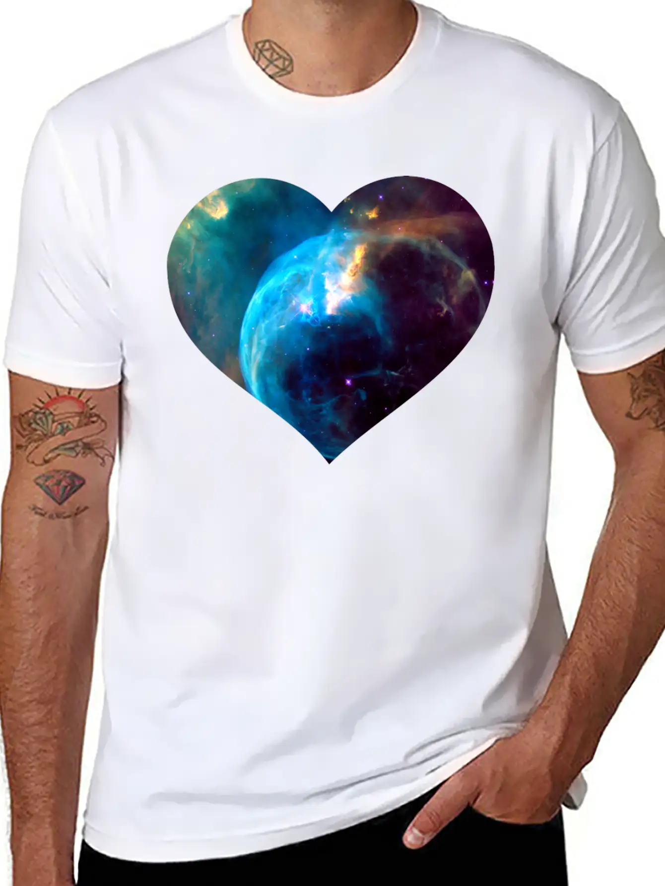 Space Travel Galaxy Nebula Cosmos Astronaut Gift Stylish Everyday T-Shirt – Unisex Basic Cotton Tee