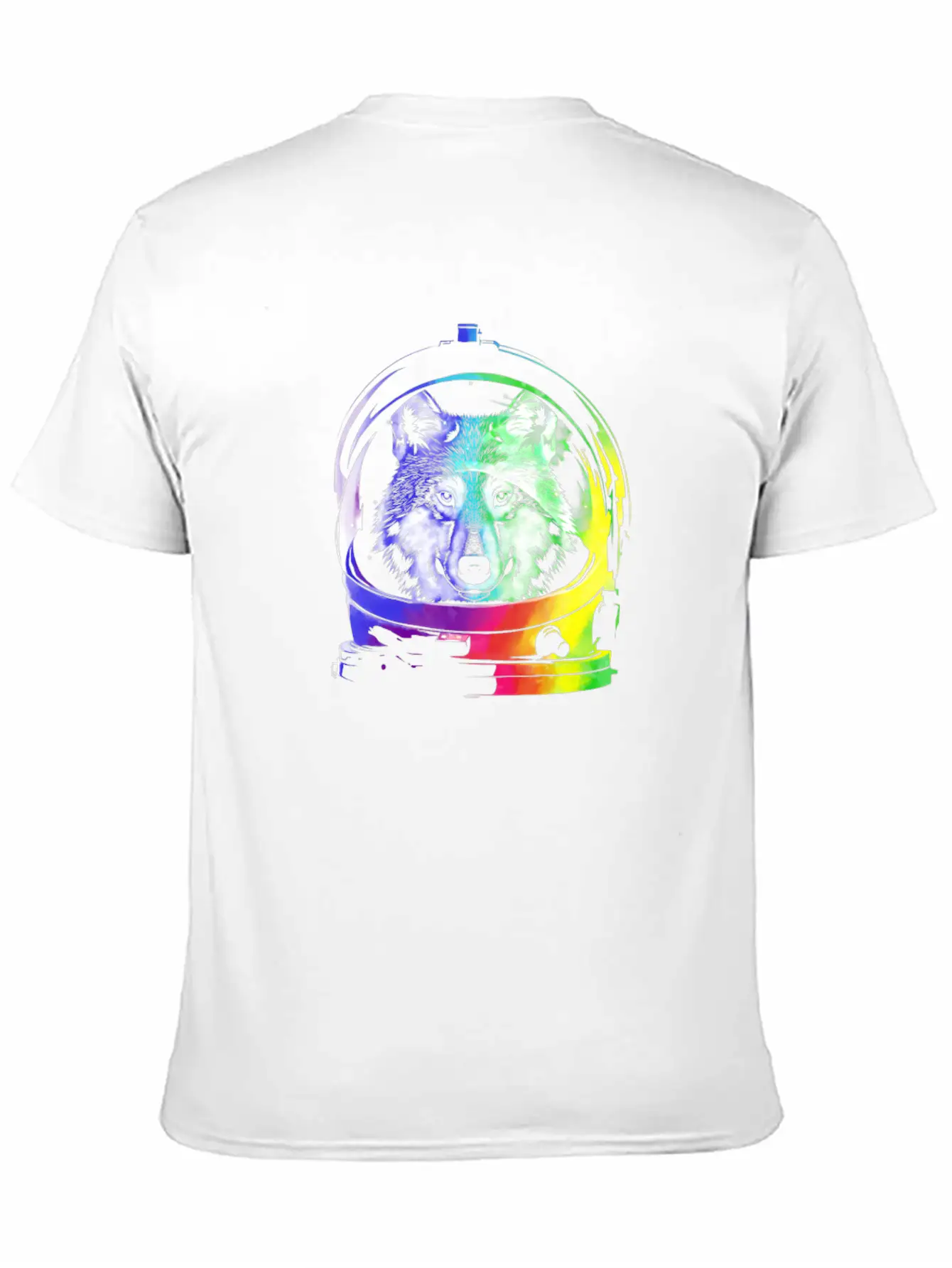 Space Wolf Art Shirt Animal Gift Idea Comfortable Minimalist Graphic Tee – Summer Style Essential