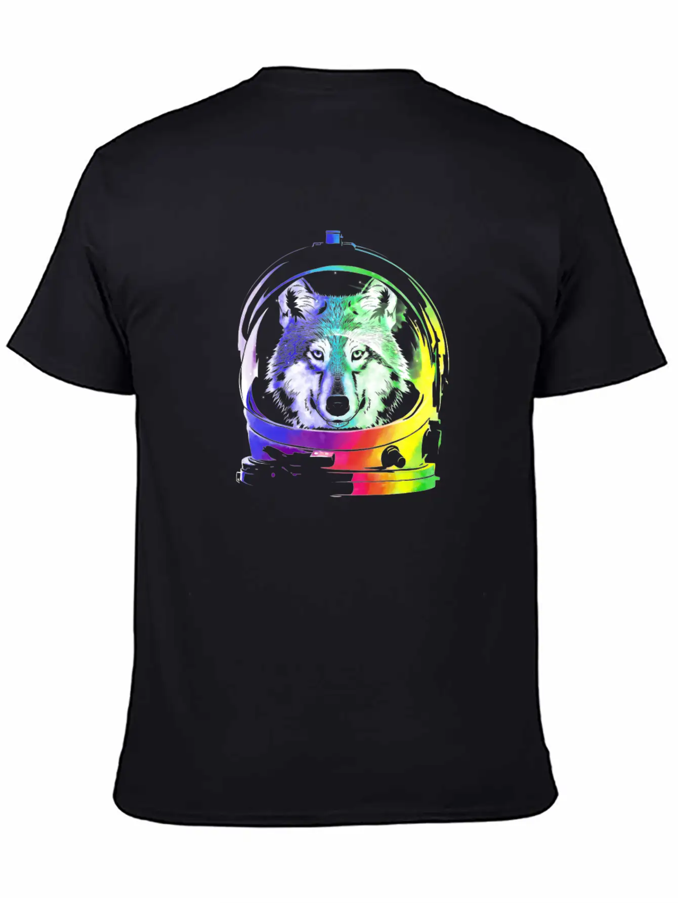 Space Wolf Art Shirt Animal Gift Idea Comfortable Minimalist Graphic Tee – Summer Style Essential