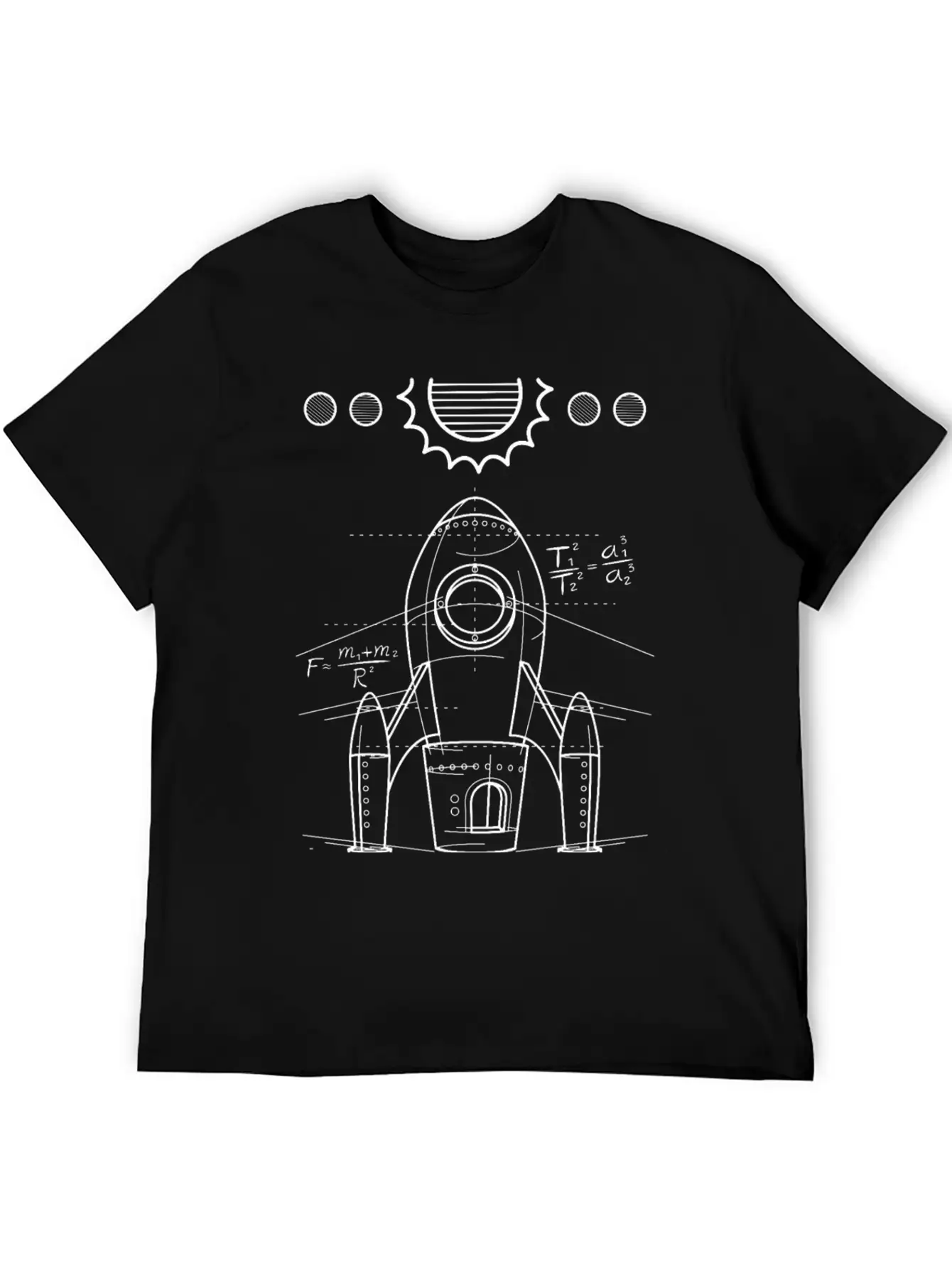 Spaceship Blueprint | Galaxy Space Astronautics Comfortable Minimalist Graphic Tee – Summer Style Essential