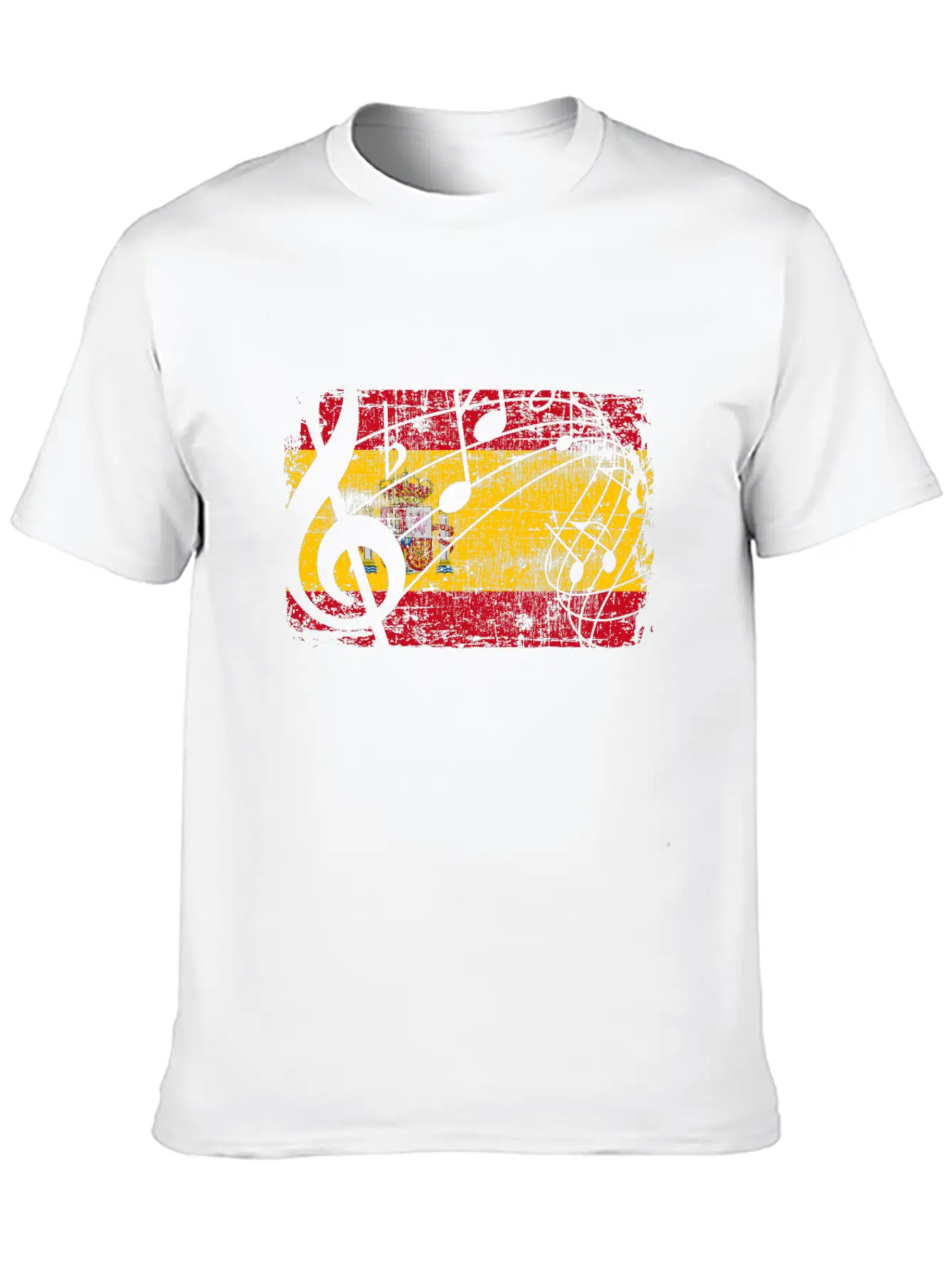 Spain Flag Music Essential Unisex Summer Tee – Soft Cotton Casual Fit